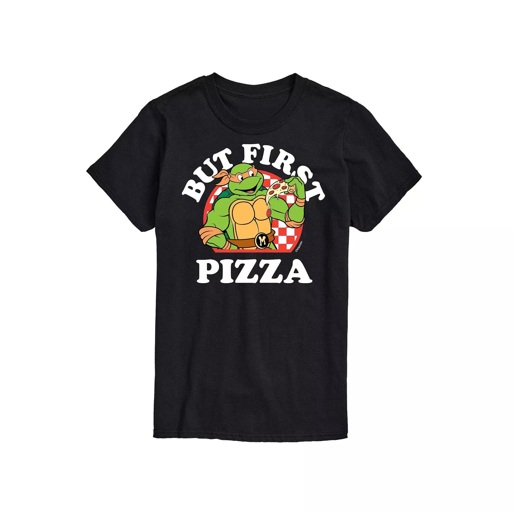 Big & Tall TMNT First Pizza Graphic Tee, Men's, Size: 6XB, Black Product Image