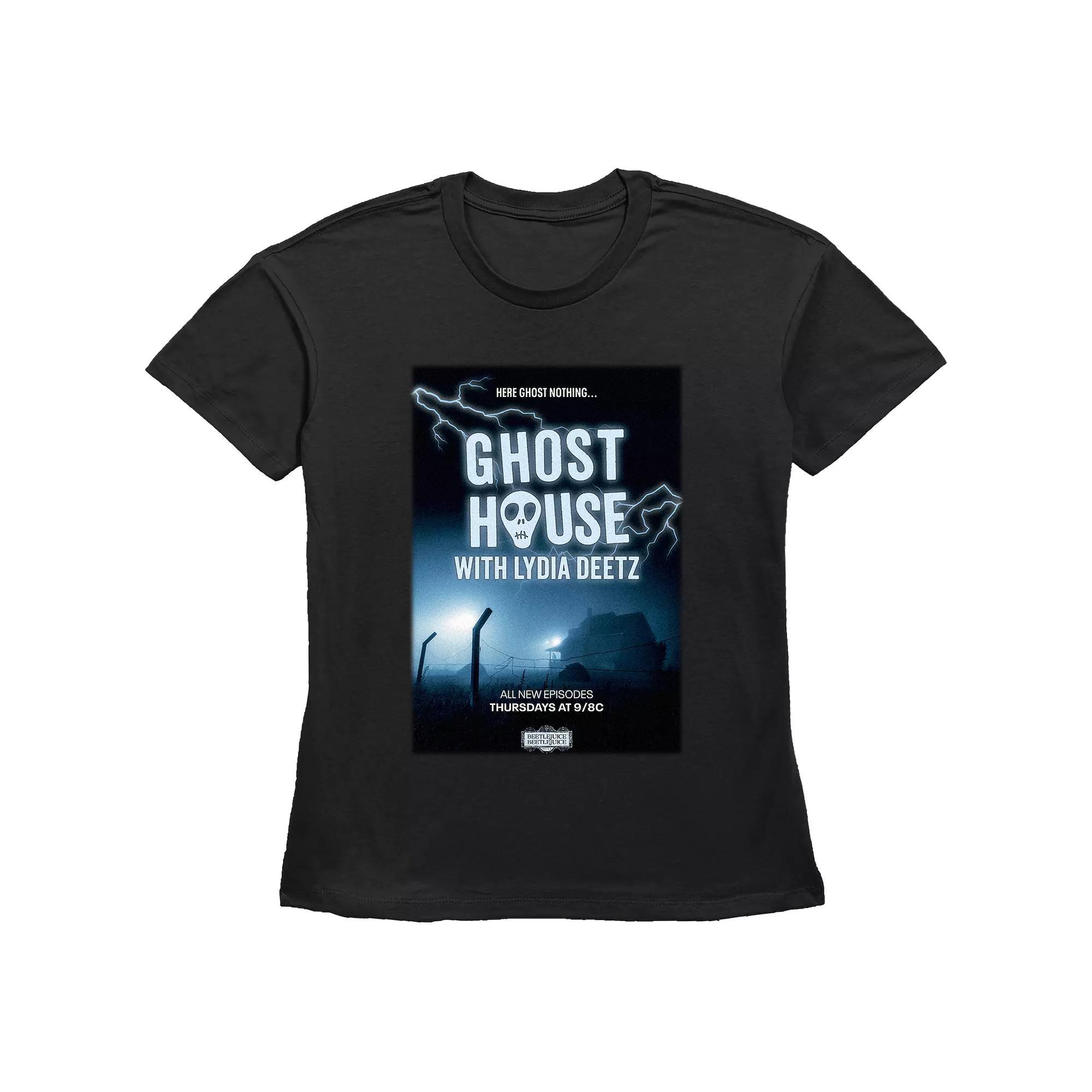 Women's Beetlejuice 2 Ghost House All New Episodes Graphic Tee, Size: XS, Black Product Image