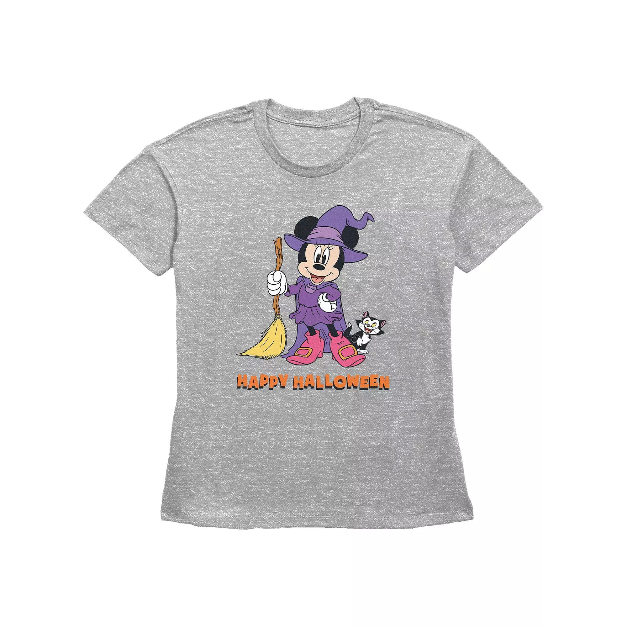 Disney's Minnie Mouse Juniors' Witch Costume Happy Halloween Graphic Tee, Women's,  Product Image