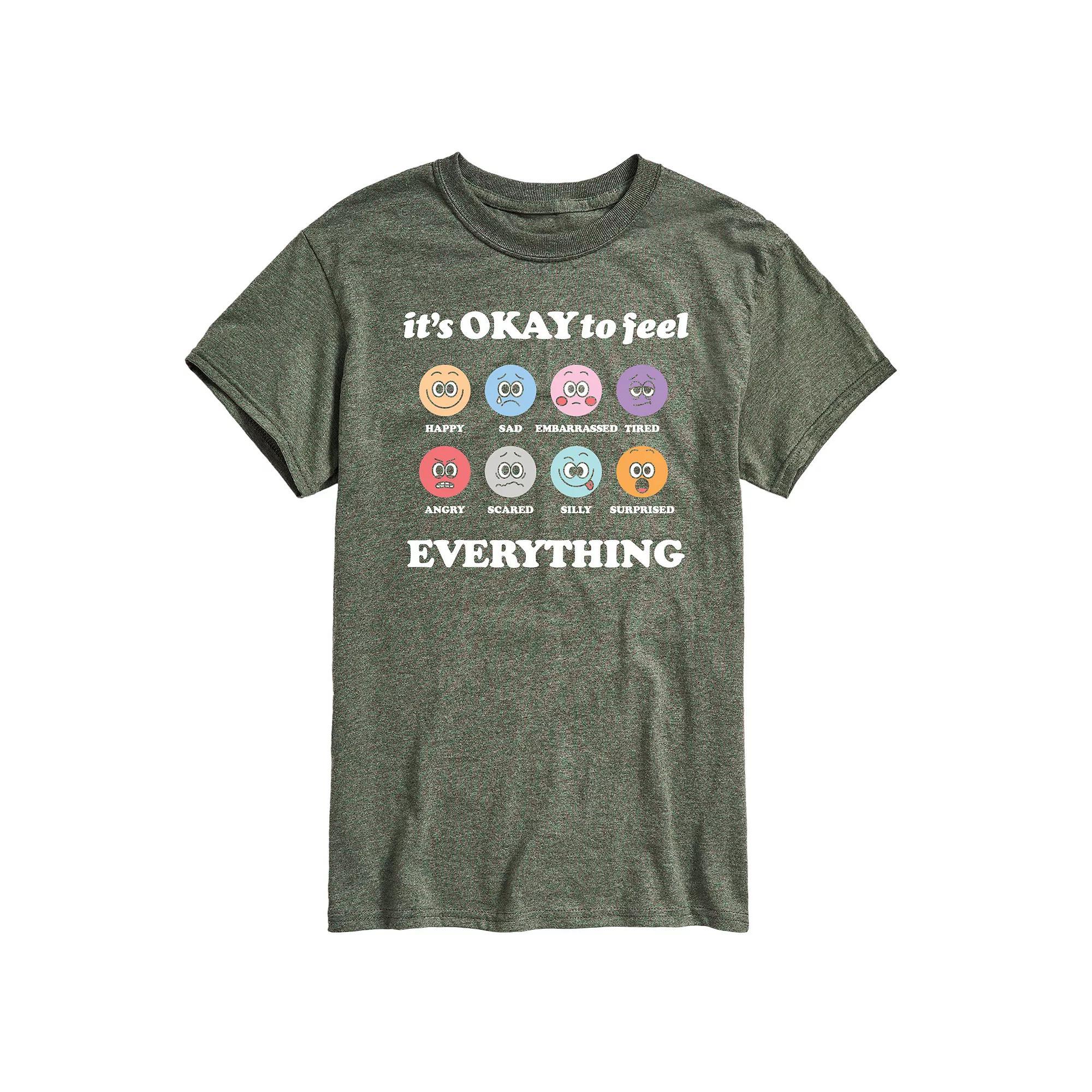 Men's It's Okay to Feel Everything Graphic Tee, Size: Medium, Blue Product Image