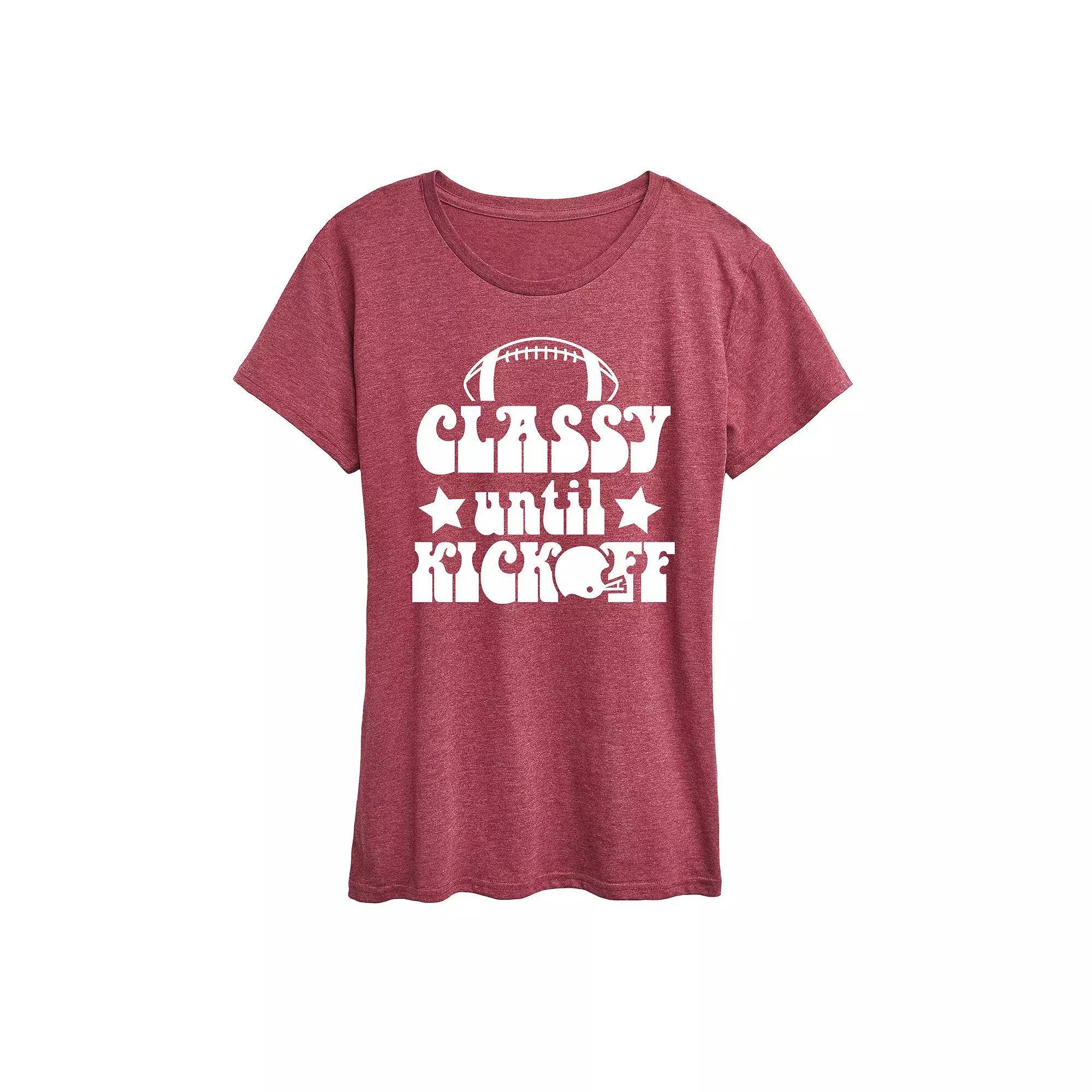 Women's Classy Until Kickoff Graphic Tee, Girl's,  Product Image