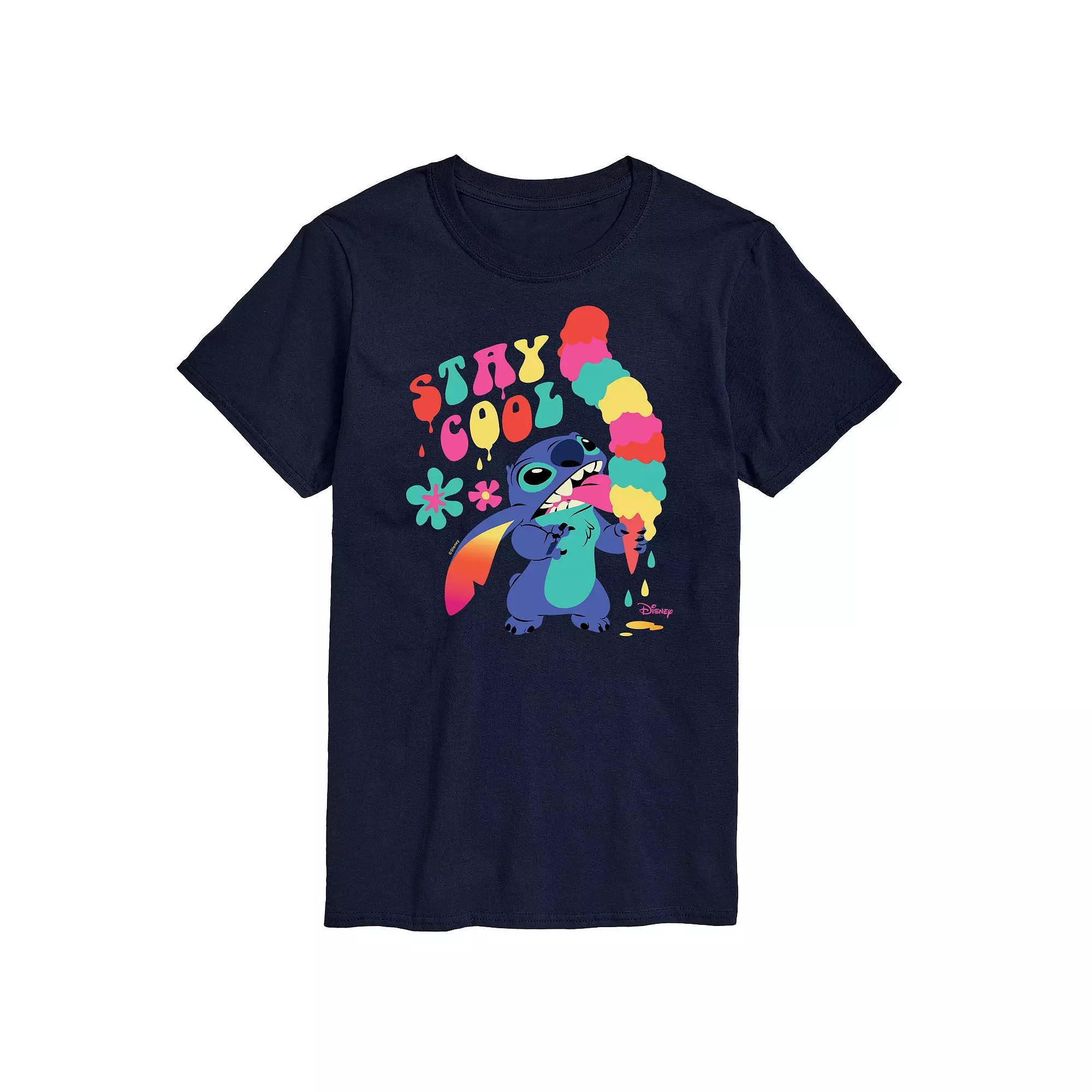 Disney's Lilo & Stitch Big & Tall Stay Cool Graphic Tee, Men's, Size: Large Tall, Blue Product Image