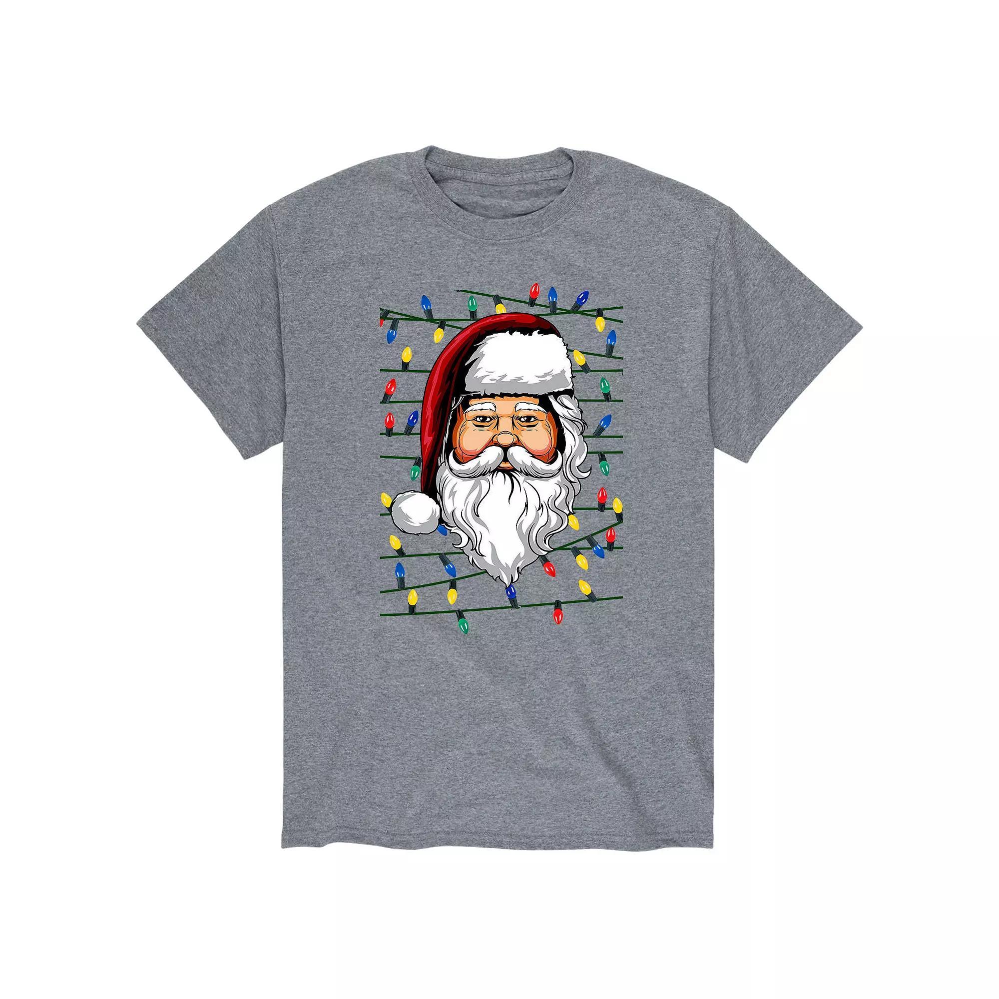 Men's Lit Santa Graphic Tee,  Product Image