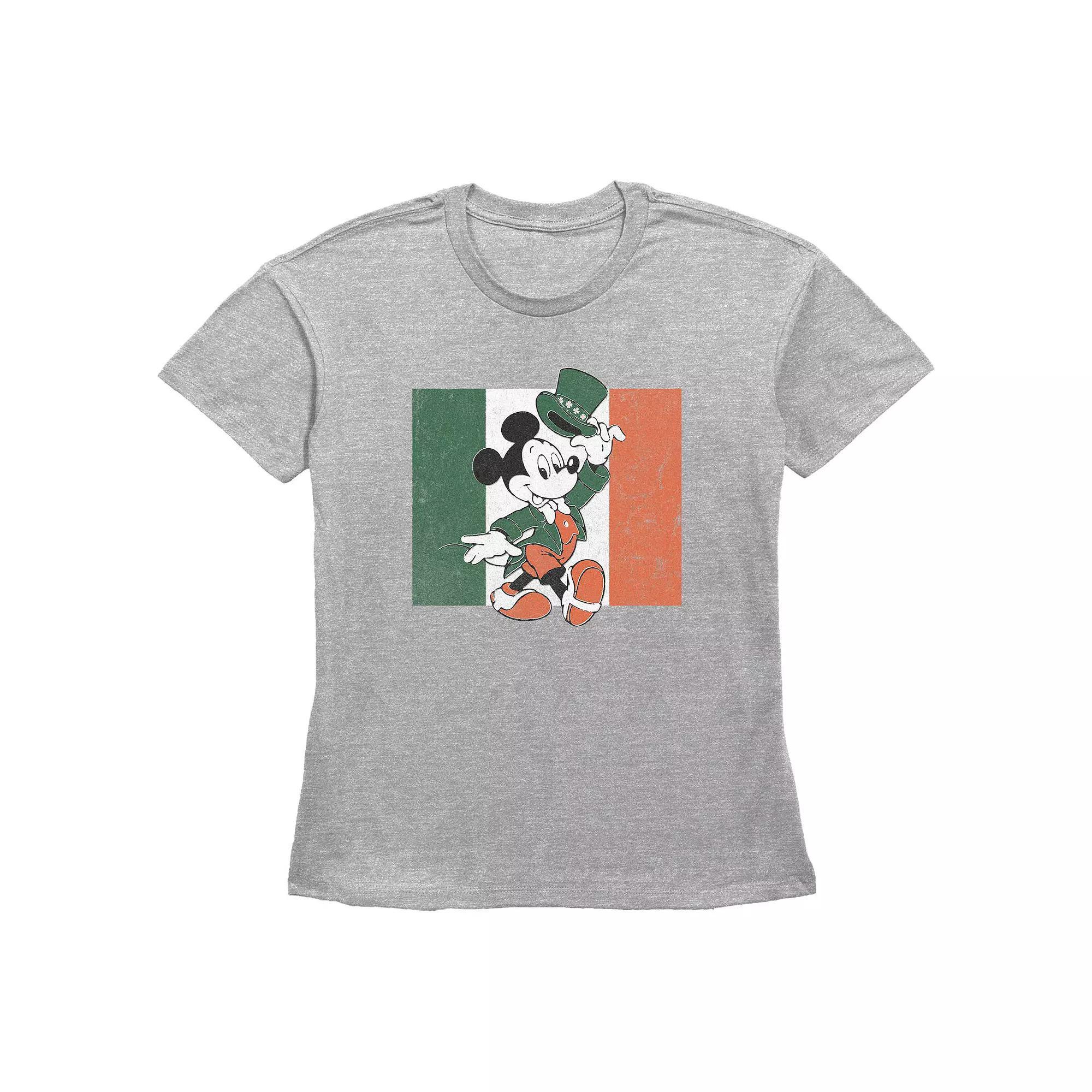 Disney's Mickey Mouse Ireland Flag Women's Graphic Tee,  Product Image