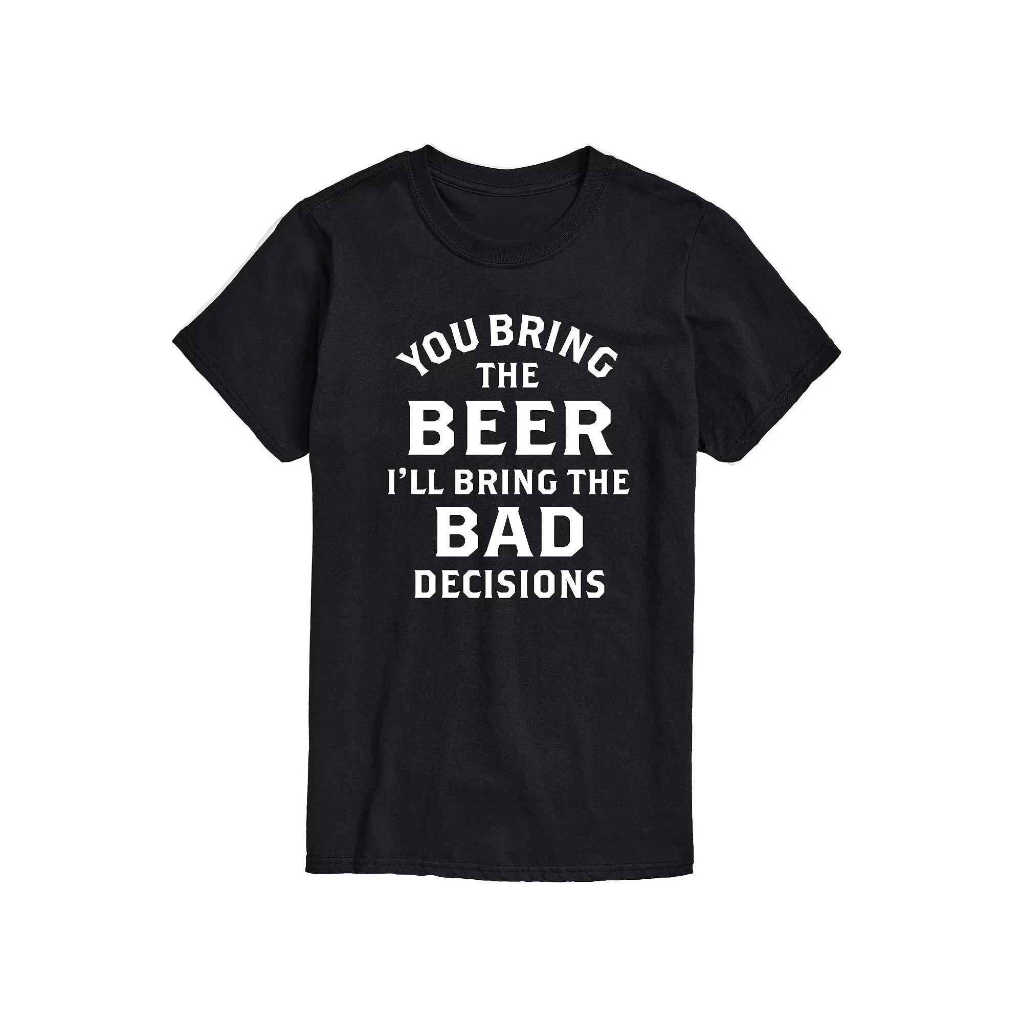 Big & Tall Beer Bad Decisions Graphic Tee, Men's,  Product Image