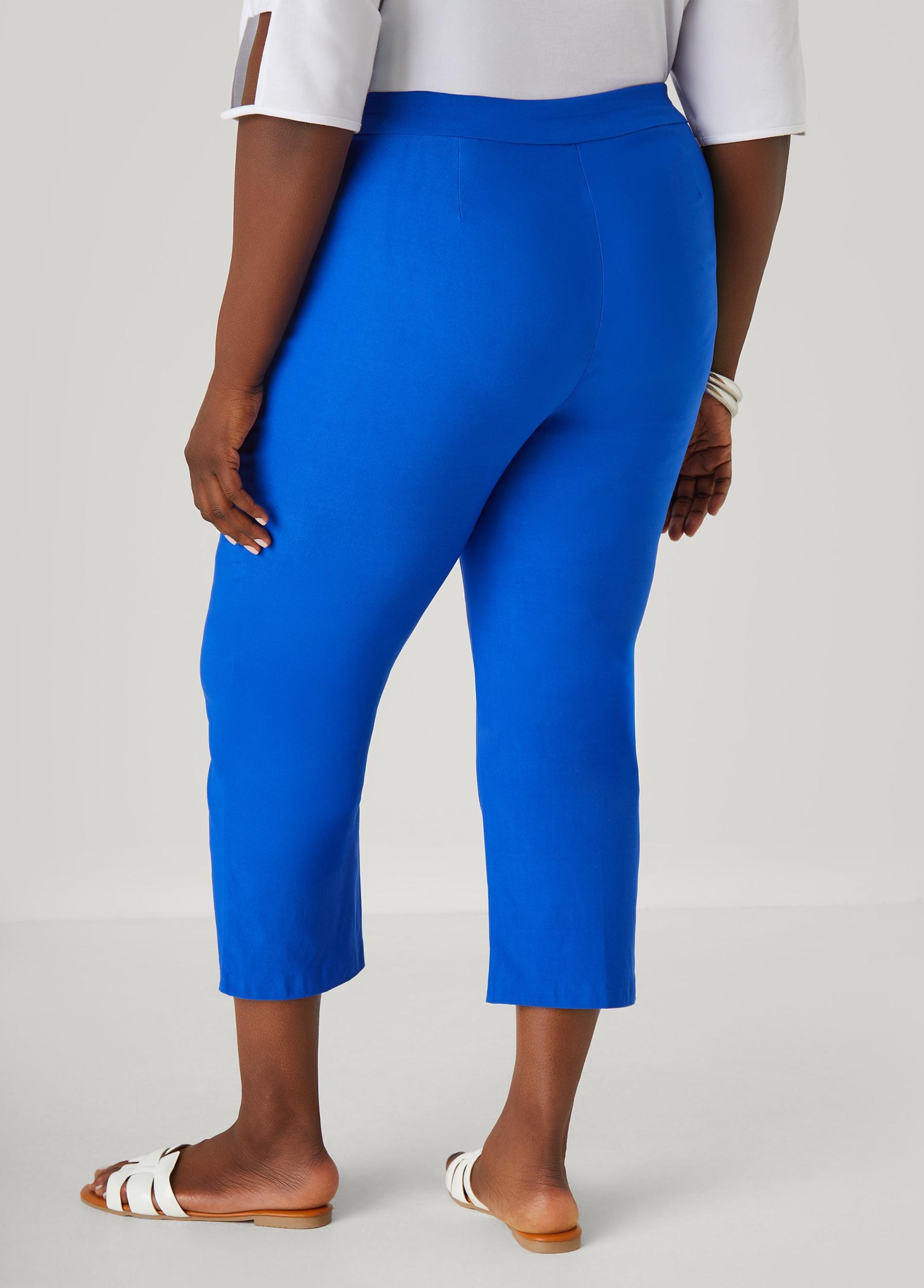 Plus Size Mid Rise Pull On Capris Ashley Stewart Product Image
