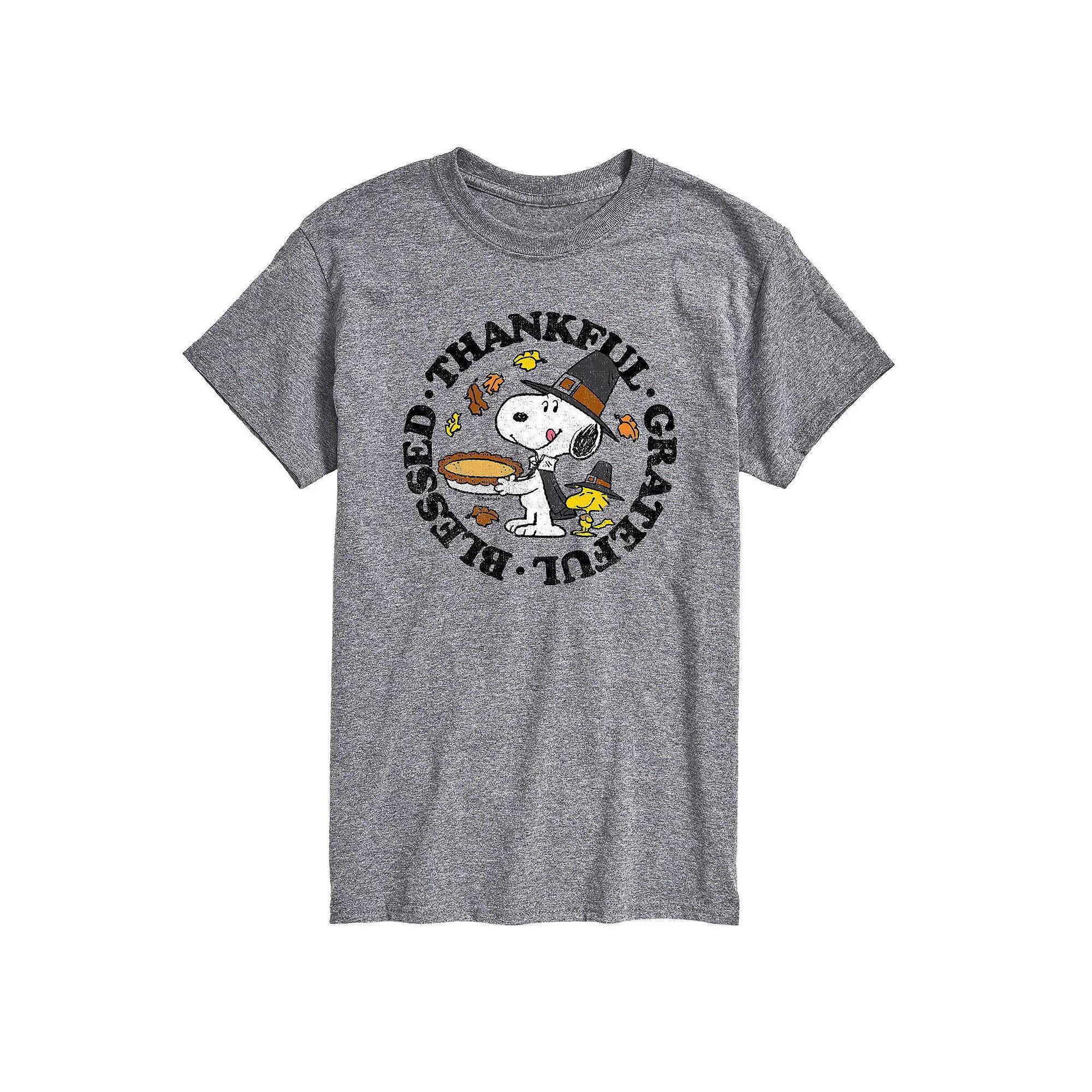 Men's Peanuts Thankful Grateful Blessed Tee,  Product Image