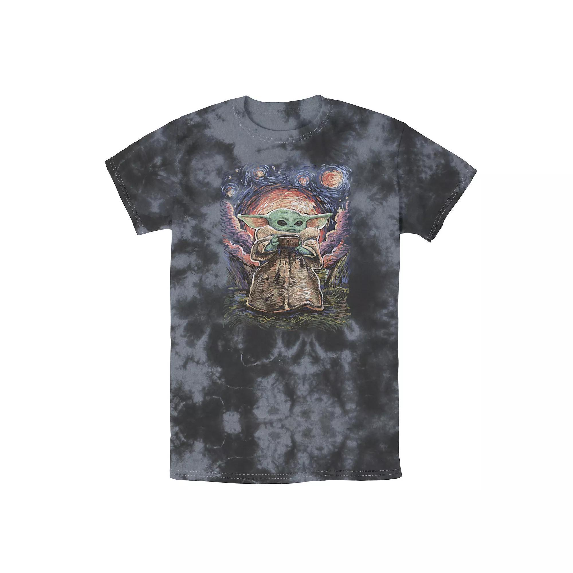 Men's Star Wars The Child Starry Night Tee, Boy's, Size: XXL, Black Grey Product Image