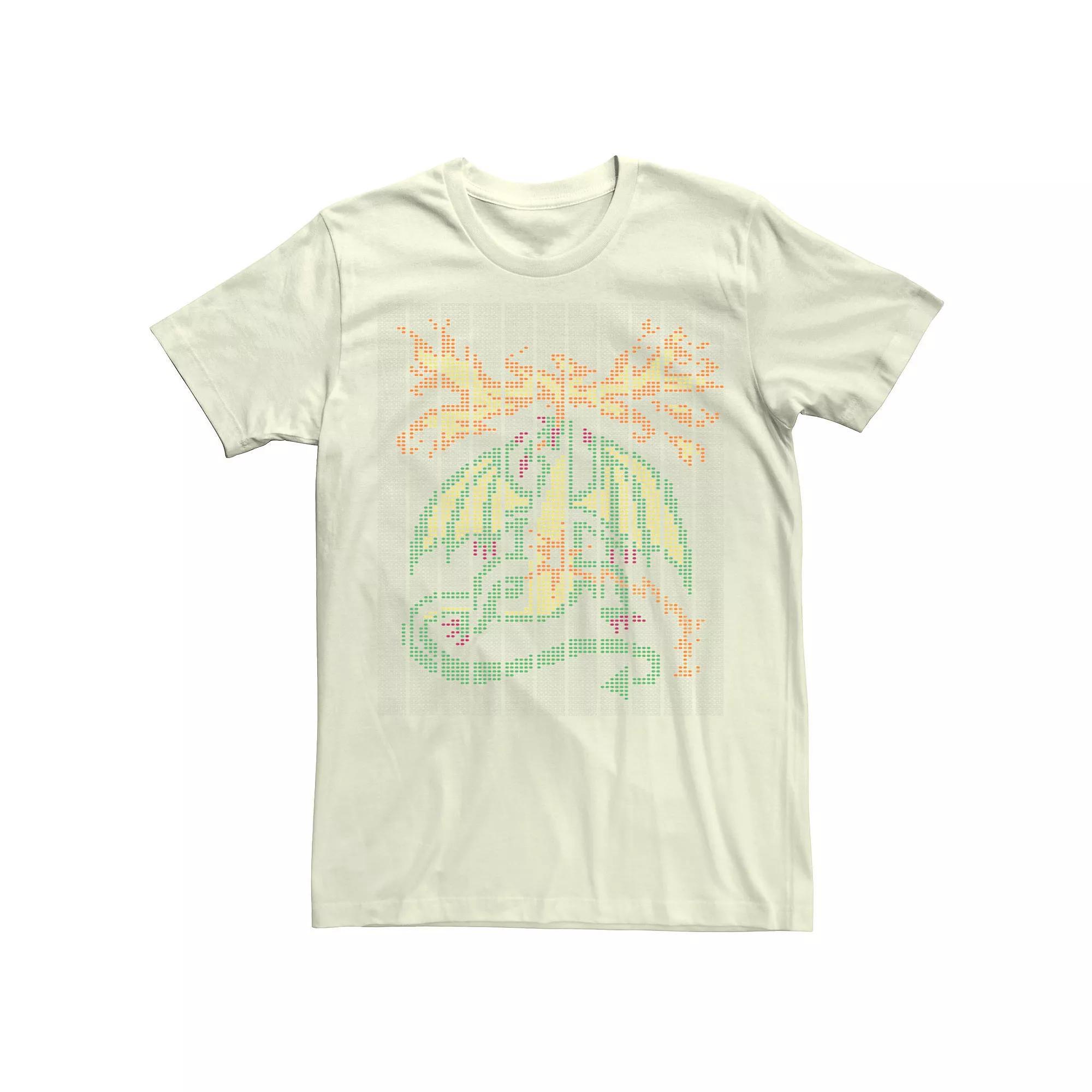 Men's Netflix Stranger Things Scantron Dragon With Fire Tee, Size: Medium, Natural Product Image