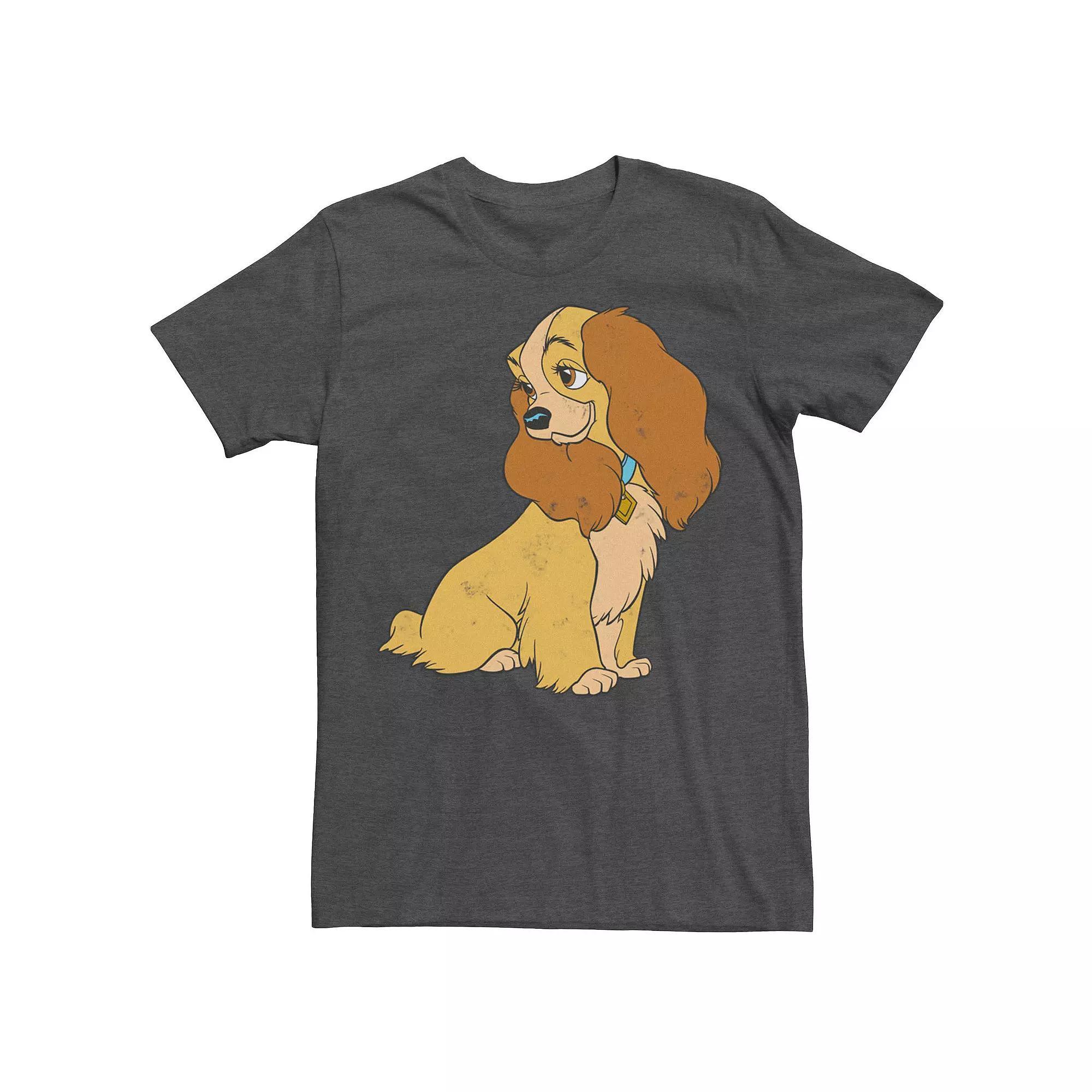 Disney's Lady And The Tramp Lady Simple Portrait Men's Tee, Size: Small, Grey Heather Product Image