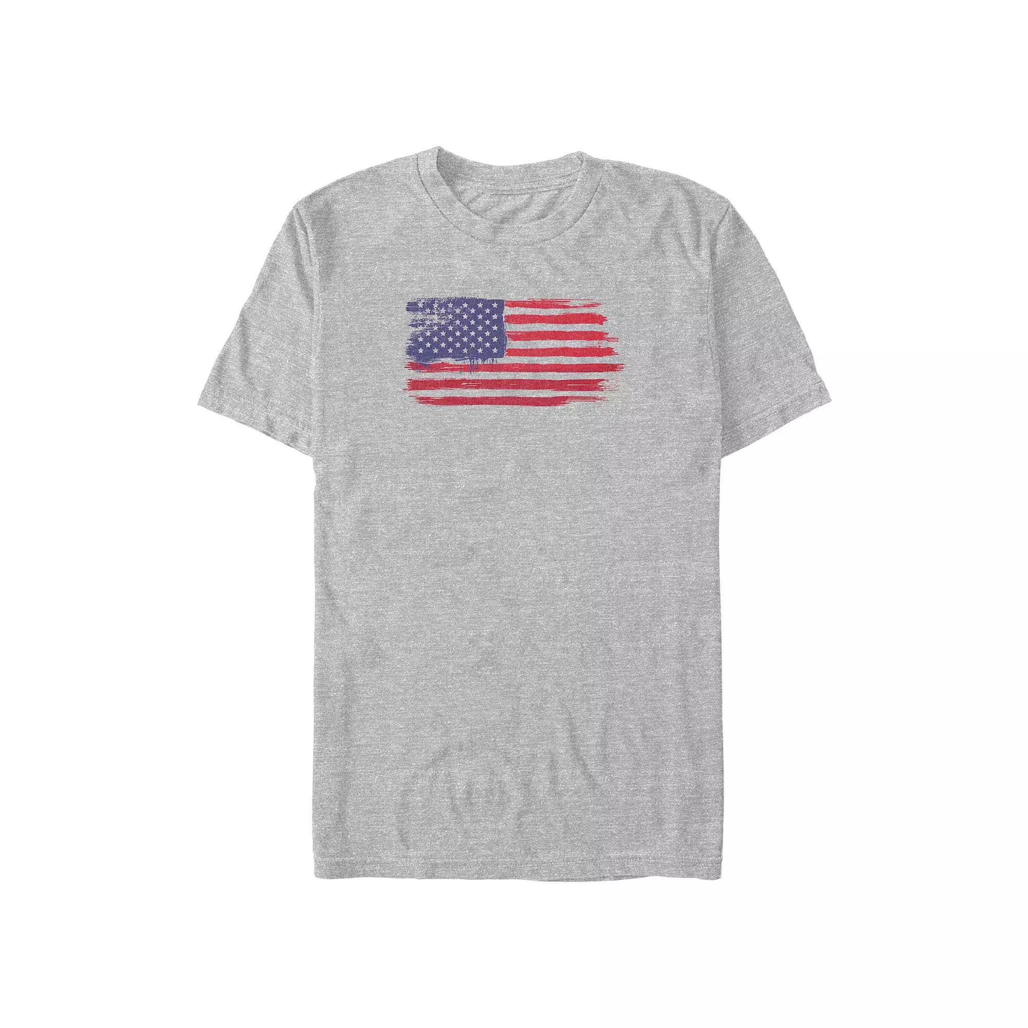 Big & Tall USA Flag Distressed Print Graphic Tee, Men's,  Product Image
