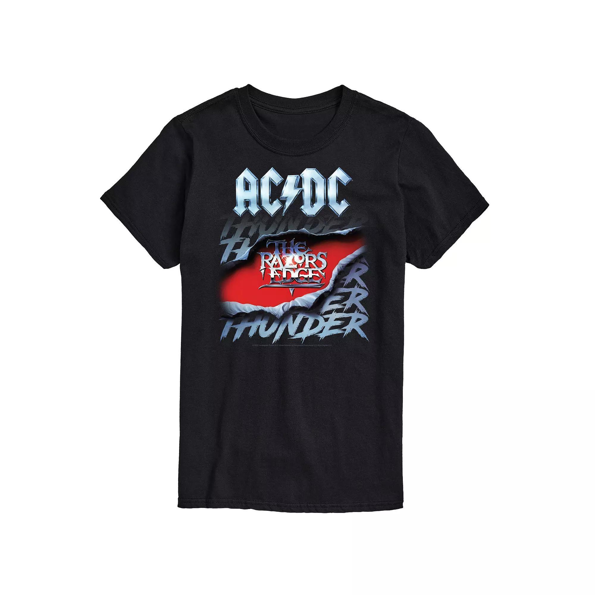 Big & Tall ACDC Thunder Repeated Tee, Men's,  Product Image