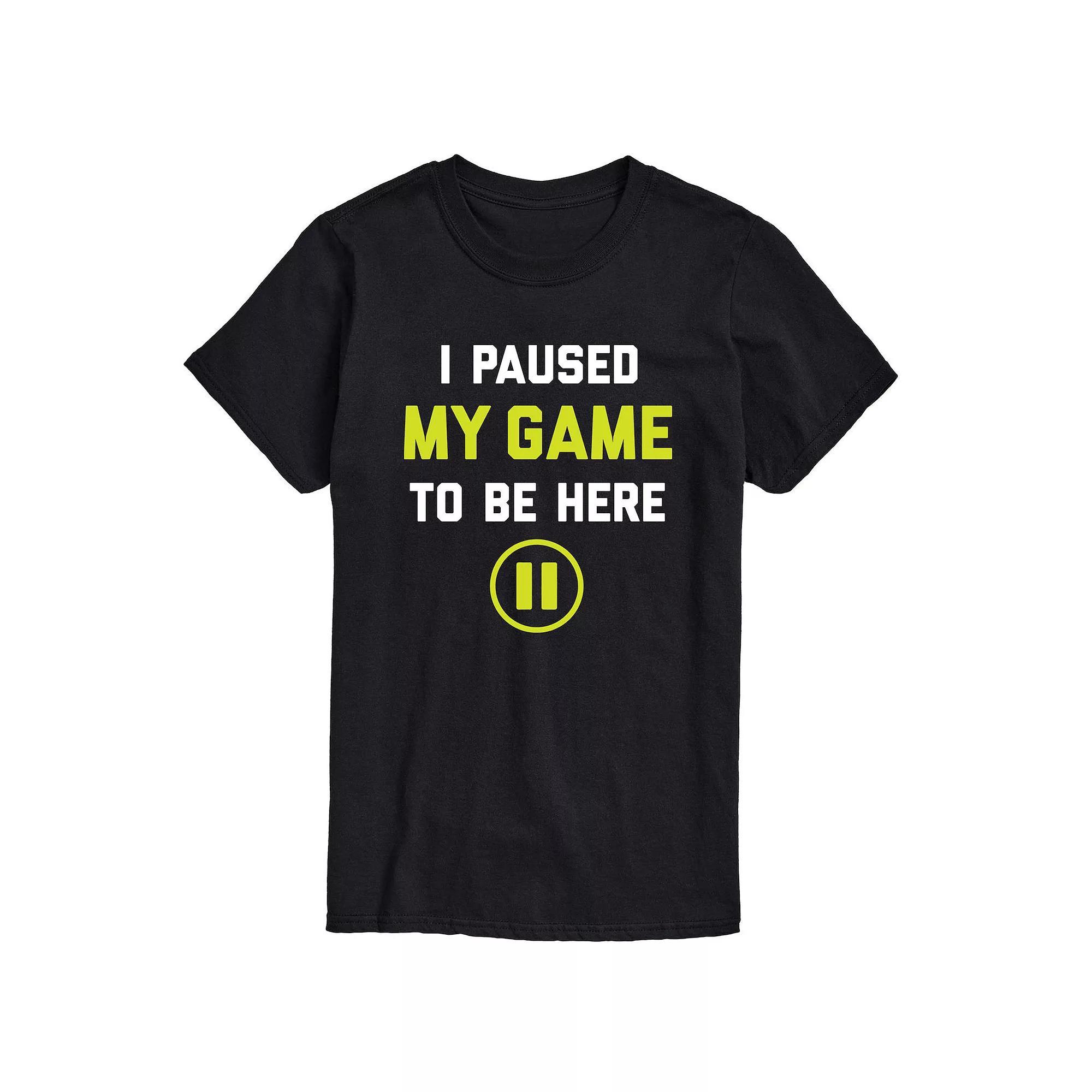 Men's Paused My Game To Be Here Tee, Size: Small, Black Product Image