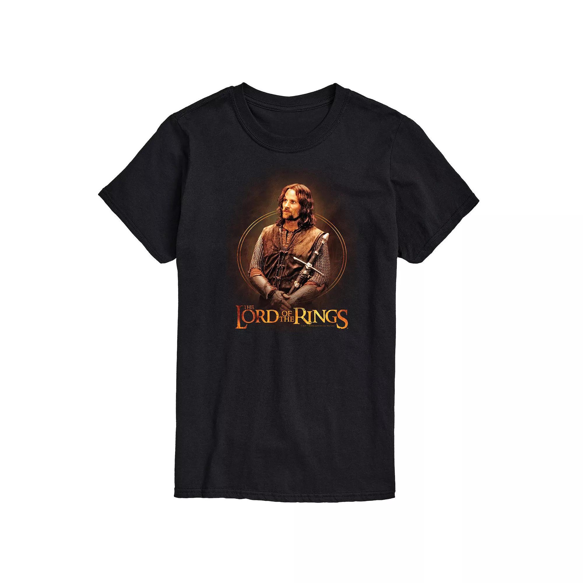 Men's The Lord Of The Rings Aragorn Graphic Tee, Size: XXL, Black Product Image