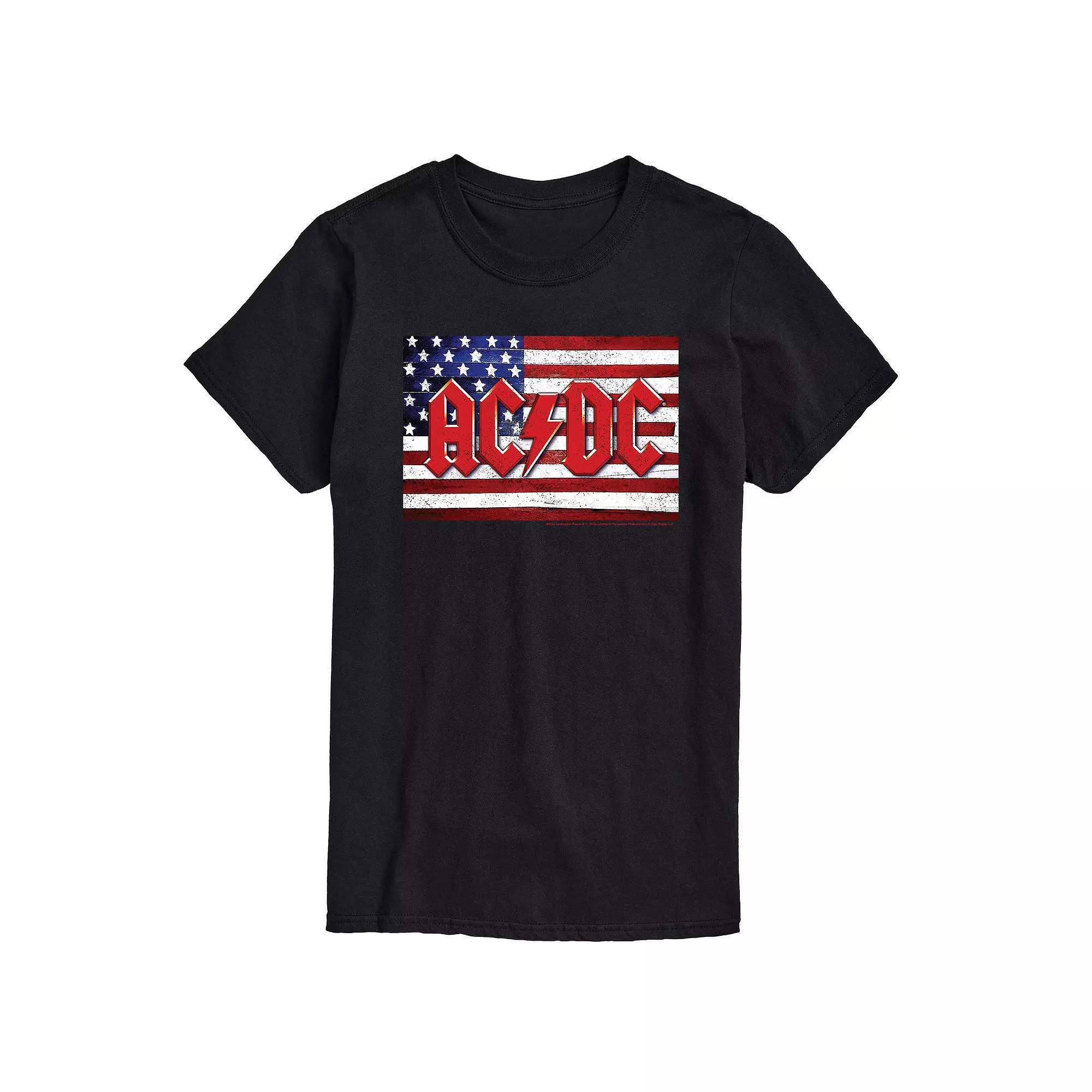 Big & Tall ACDC American Flag Logo Tee, Men's,  Product Image