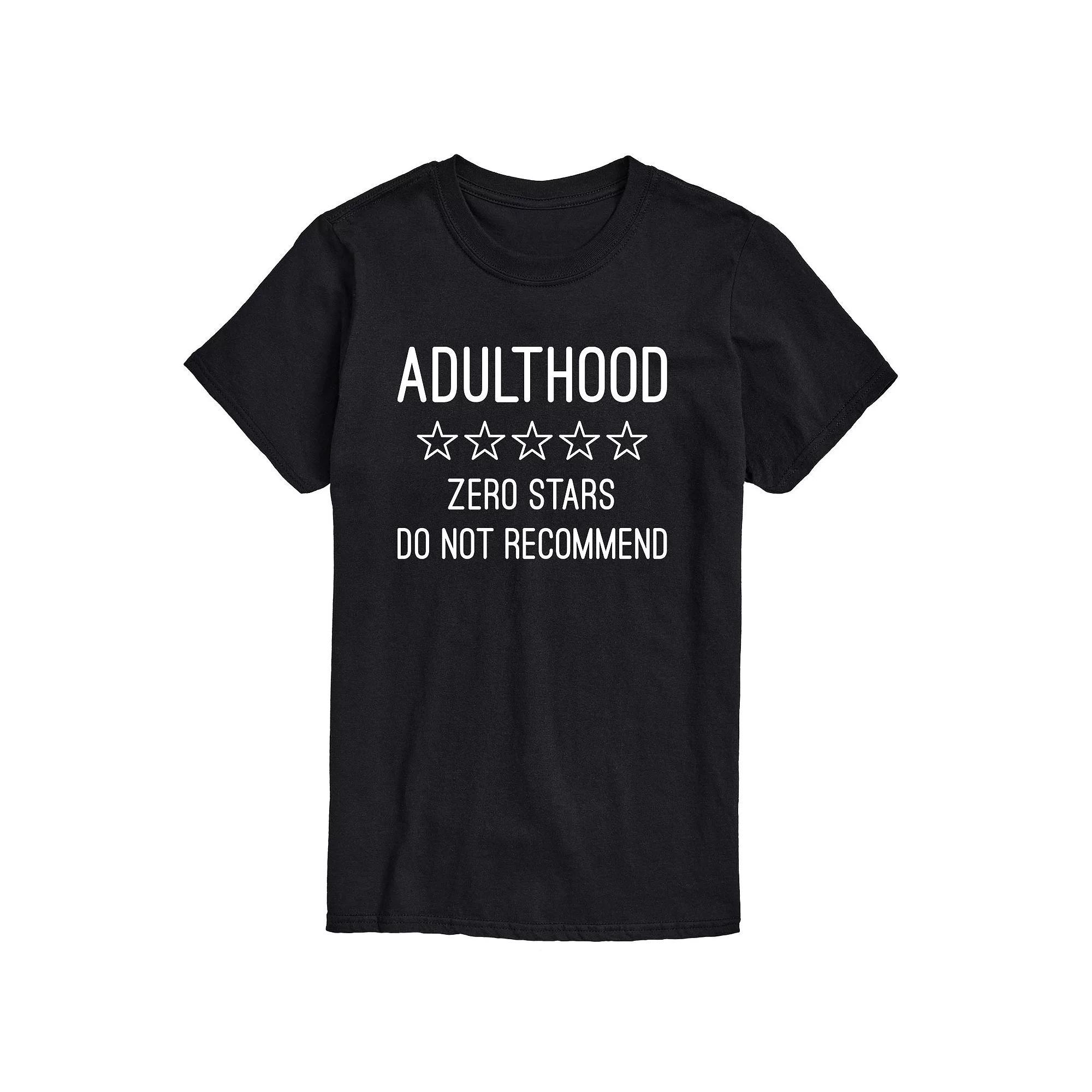 Big & Tall Adulthood Not Recommend Tee, Men's,  Product Image