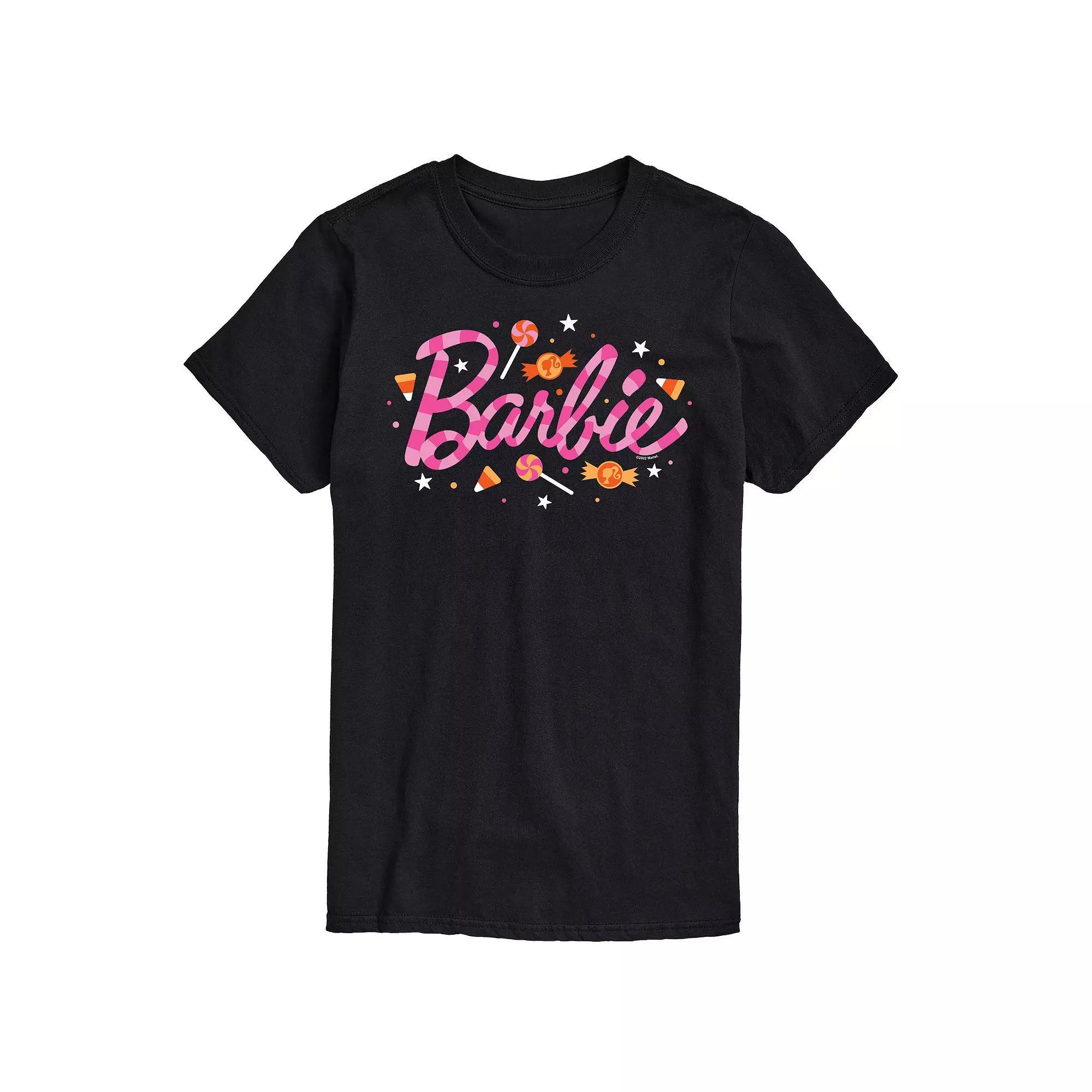 Men's Barbie Halloween Candy Logo Graphic Tee, Size: XXL, Black Product Image