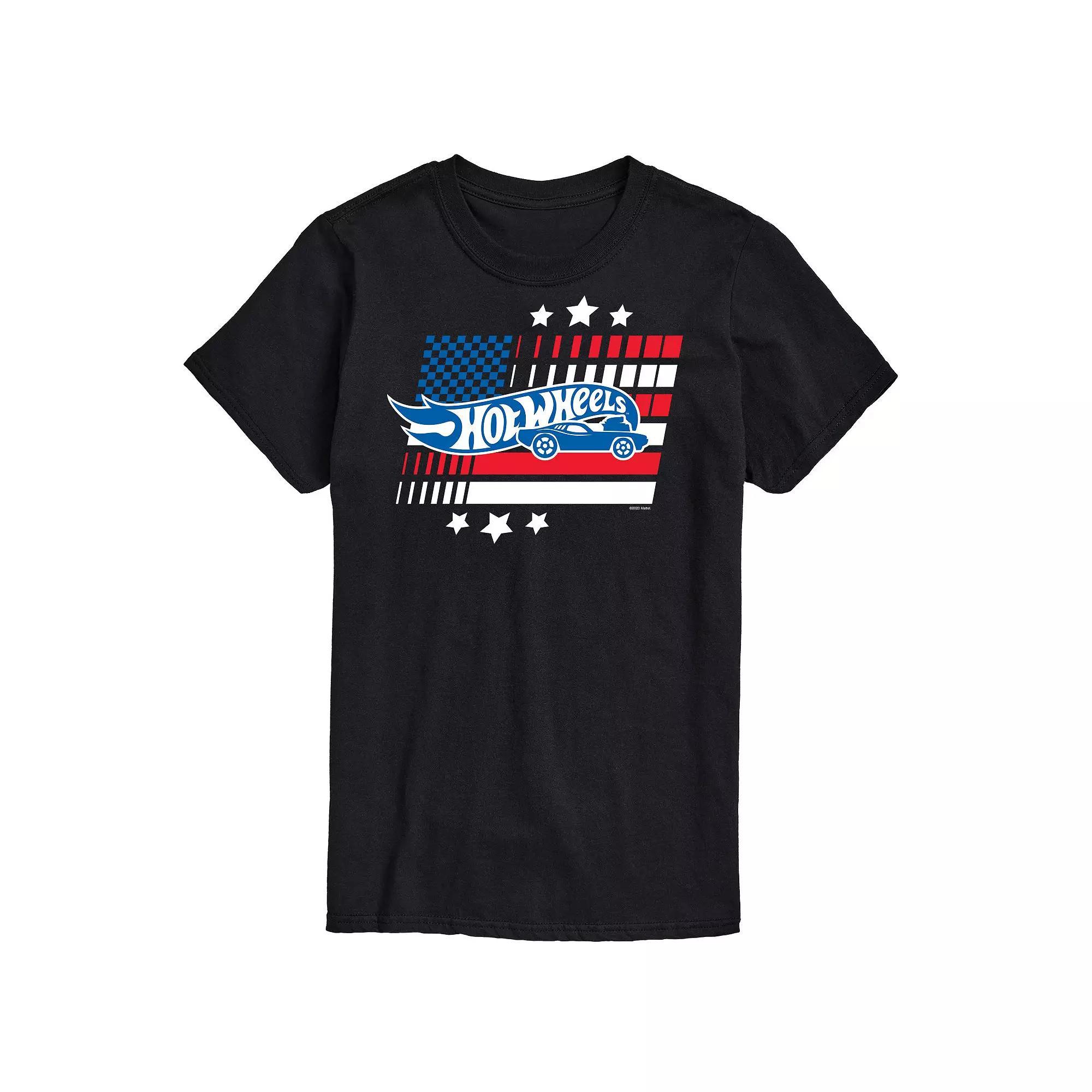 Men's Hot Wheels Logo Flay Graphic Tee,  Product Image