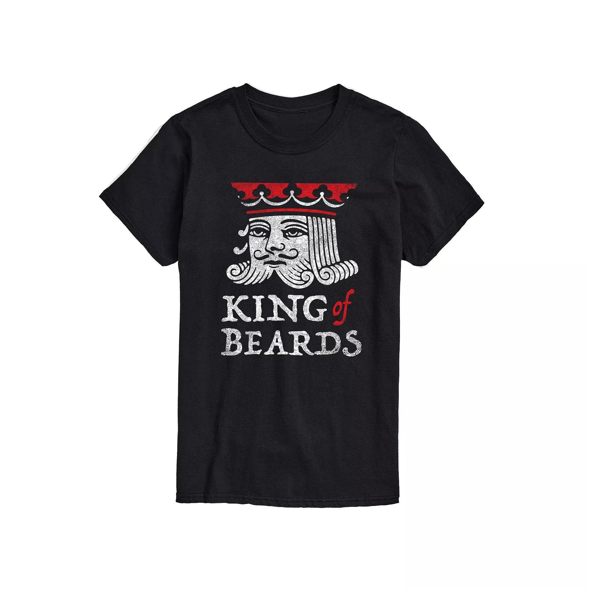 Big & Tall King of Beards Graphic Tee, Men's,  Product Image