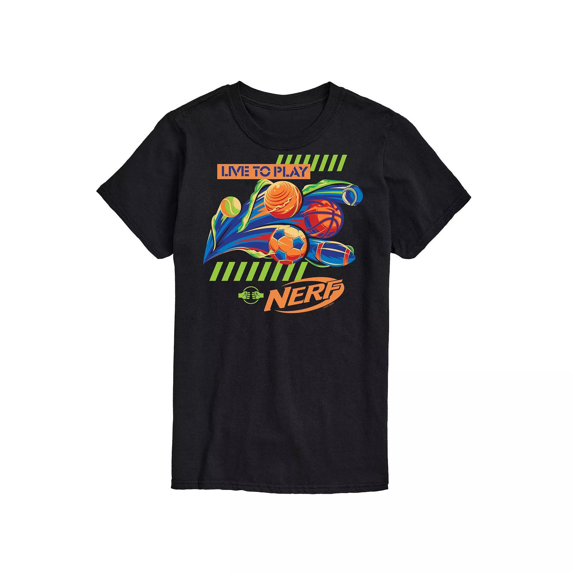 Big & Tall Nerf Live To Play Graphic Tee, Men's,  Product Image