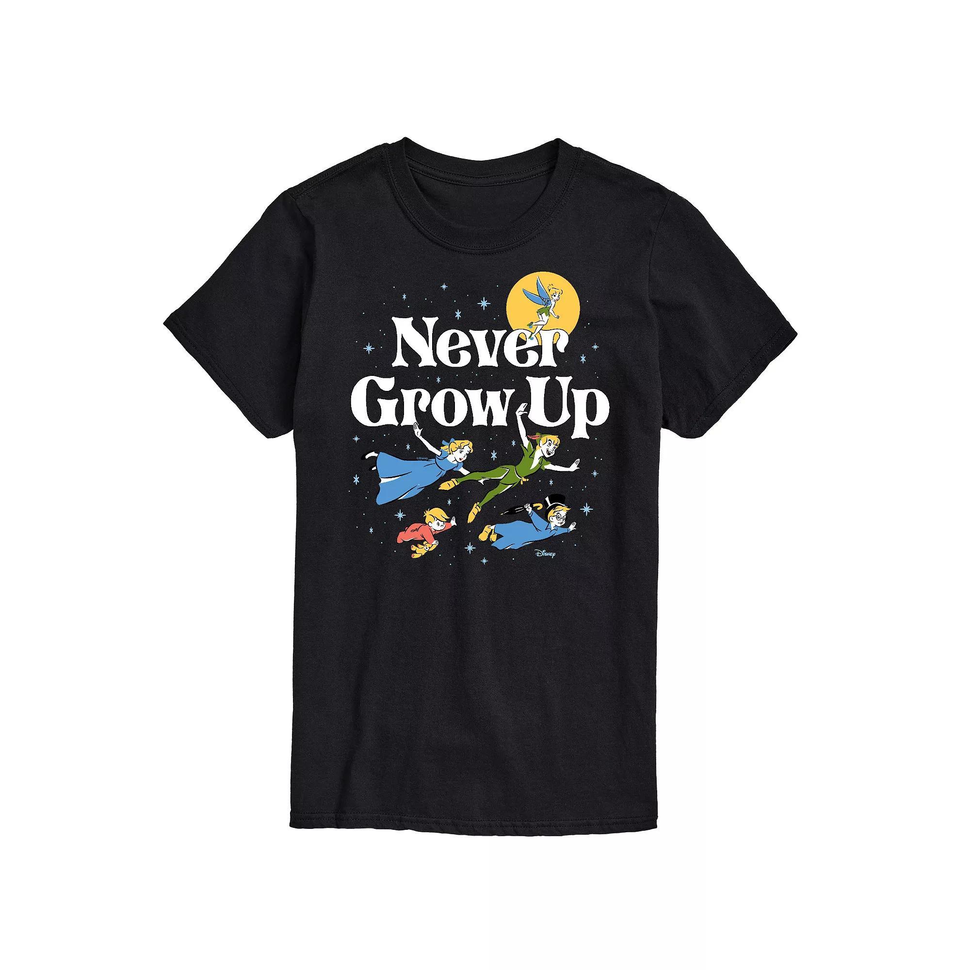 Disney's Peter Pan Big & Tall Never Grow Up Graphic Tee, Men's,  Product Image