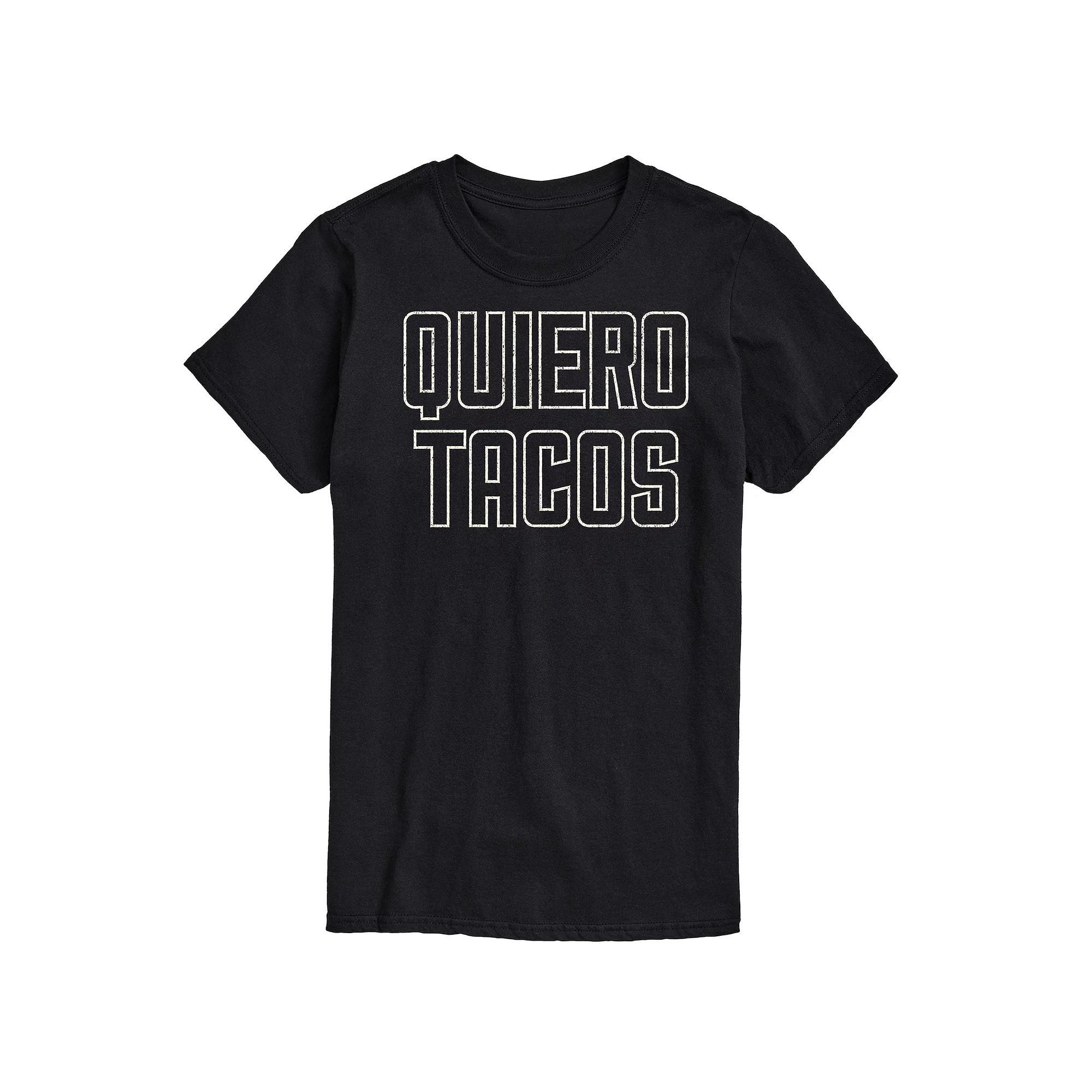 Men's Quiero Tacos Graphic Tee, Size: Large, Red Product Image