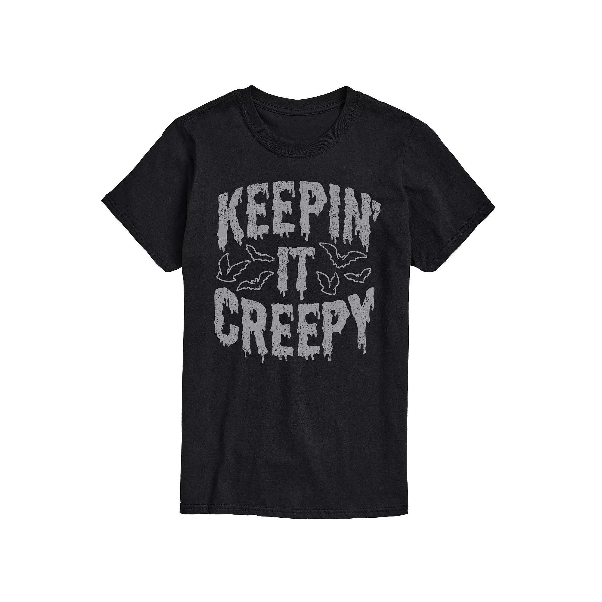 Big & Tall Keepin It Creepy Graphic Tee, Men's, Size: 6XB, Black Product Image