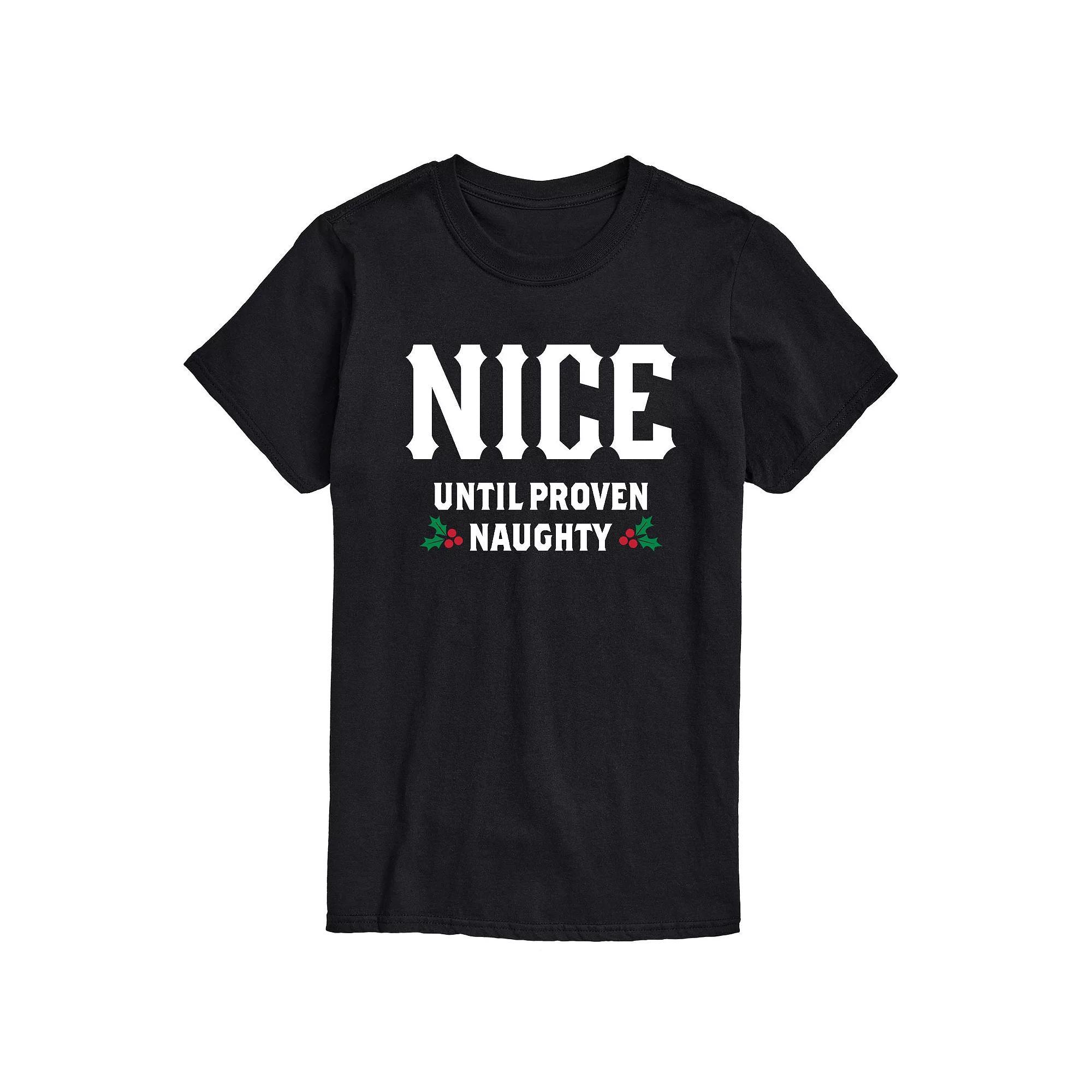 Big & Tall Nice Until Naughty Tee, Men's,  Product Image