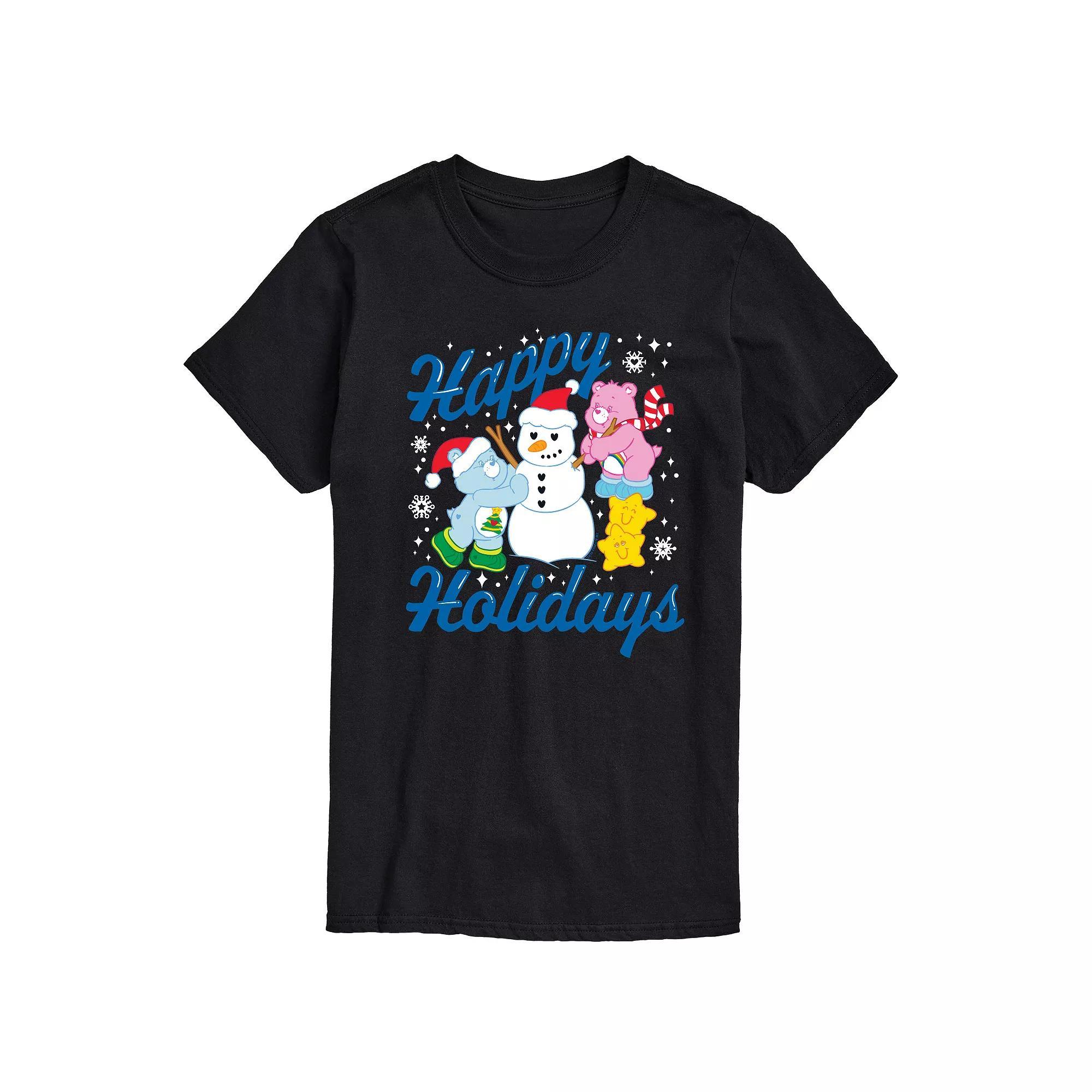 Men's Care Bears Happy Holidays Graphic Tee, Size: Small, Black Product Image