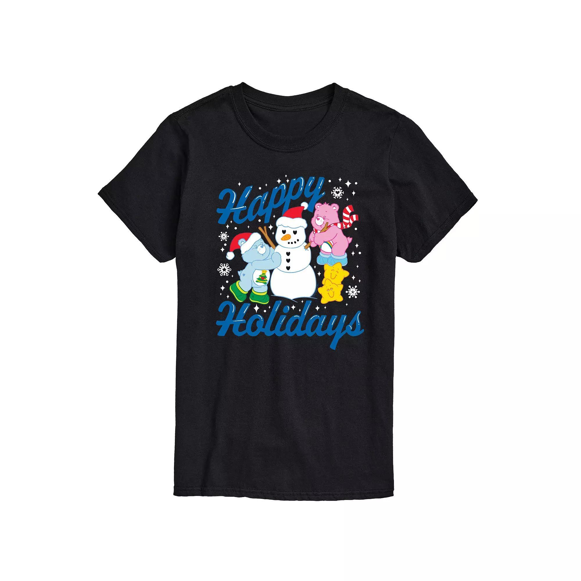 Men's Care Bears Happy Holidays Graphic Tee, Size: Small, Black Product Image