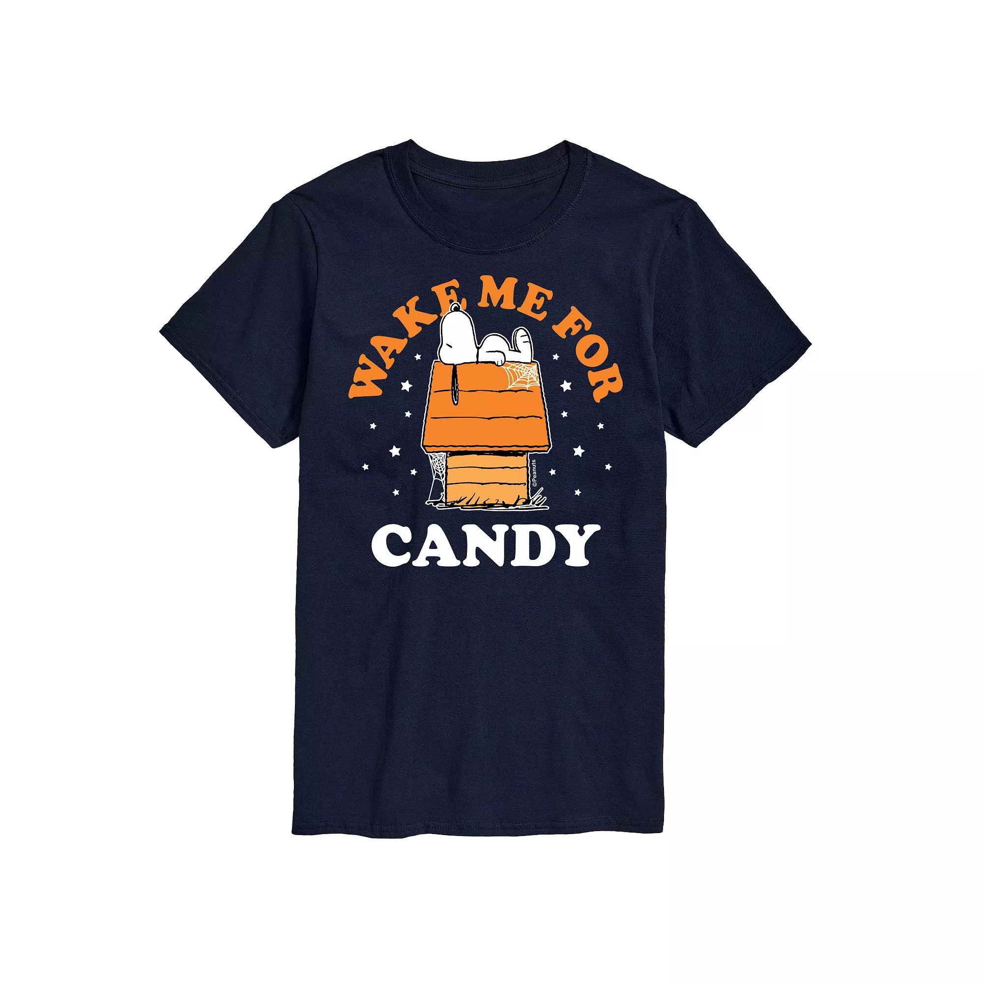 Big & Tall Peanuts Wake Me For Candy Tee, Men's,  Product Image