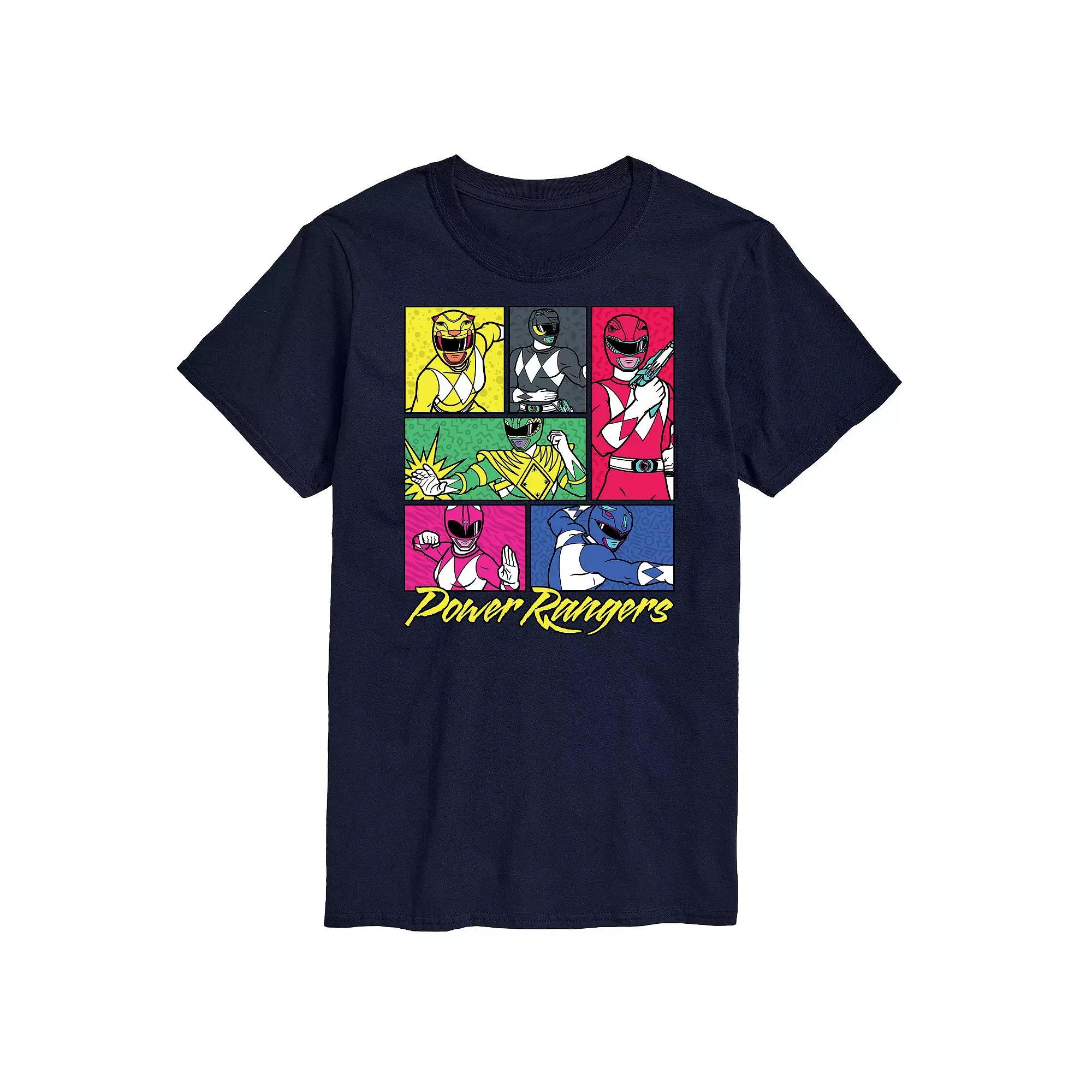 Big & Tall Power Rangers Grid Graphic Tee, Men's,  Product Image