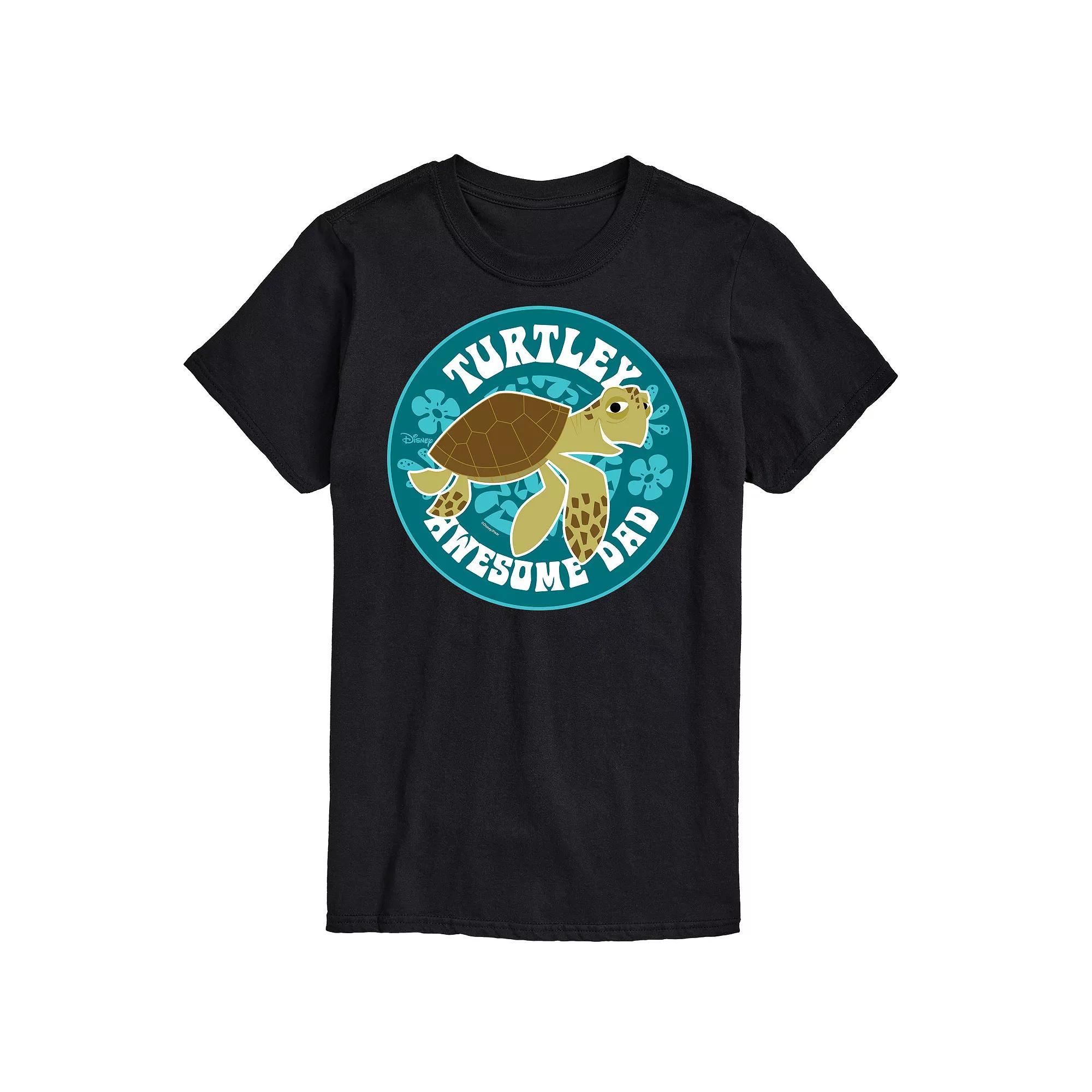 Disney/Pixar Finding Nemo Men's Turtley Awesome Dad Graphic Tee,  Product Image