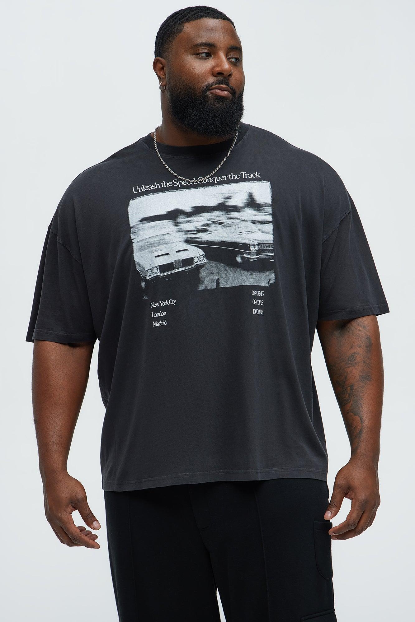 Unleash The Speed Oversized Short Sleeve Tee - Black Product Image