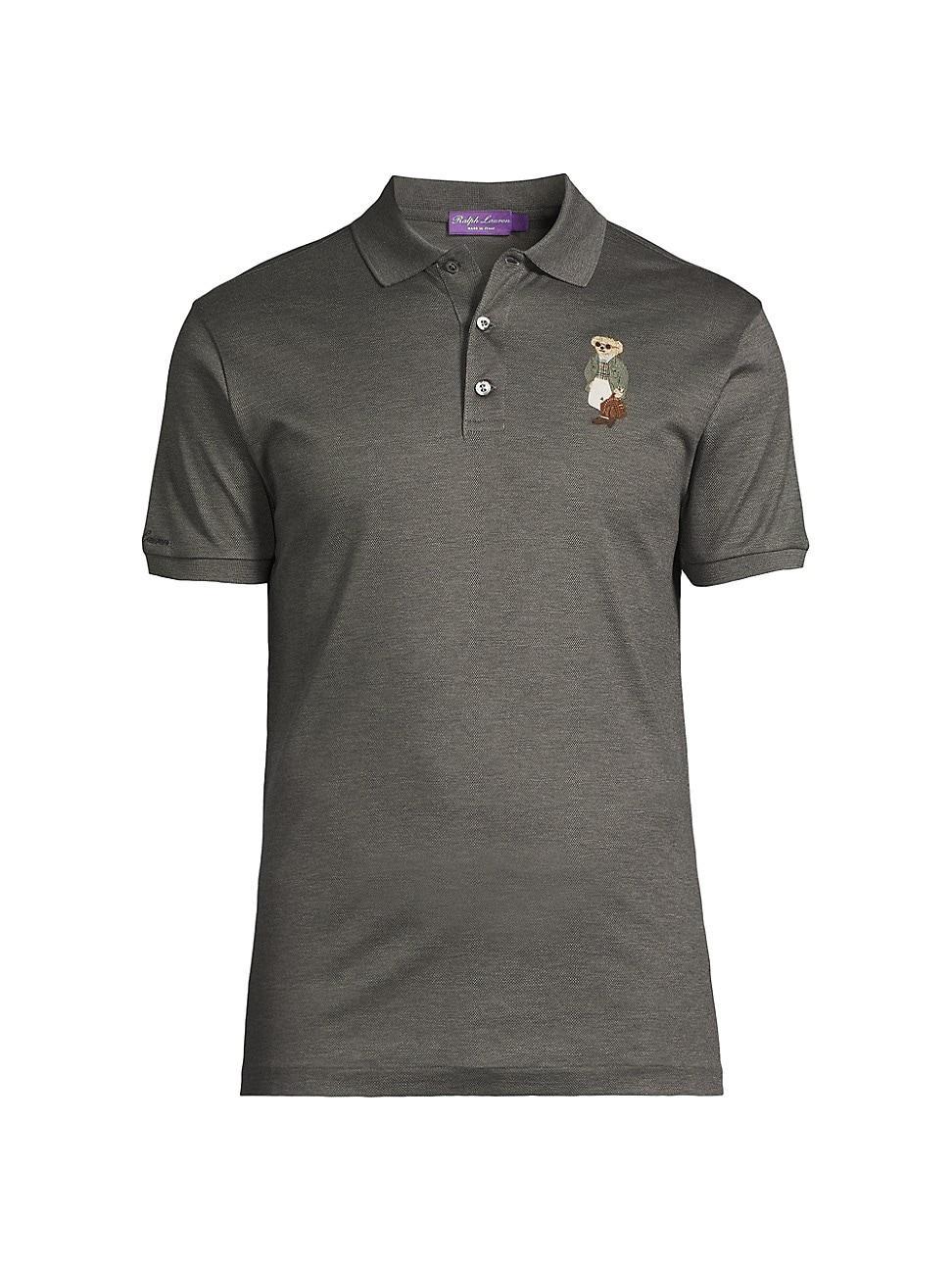 Mens Custom-Slim-Fit Polo Bear Piqu Polo Shirt Product Image