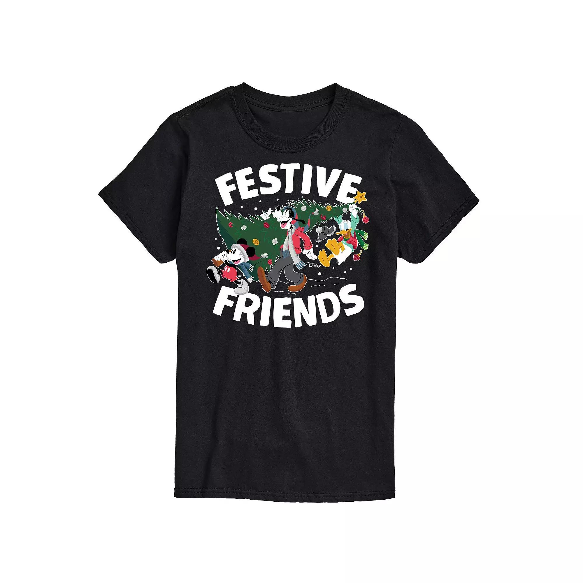 Disney's Mickey Mouse & Friends Men's Festive Friends Graphic Tee,  Product Image