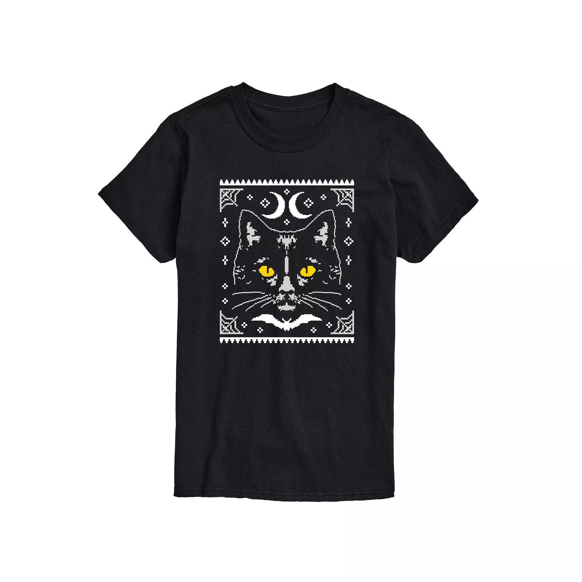 Men's Cat Ugly Sweater Tee,  Product Image