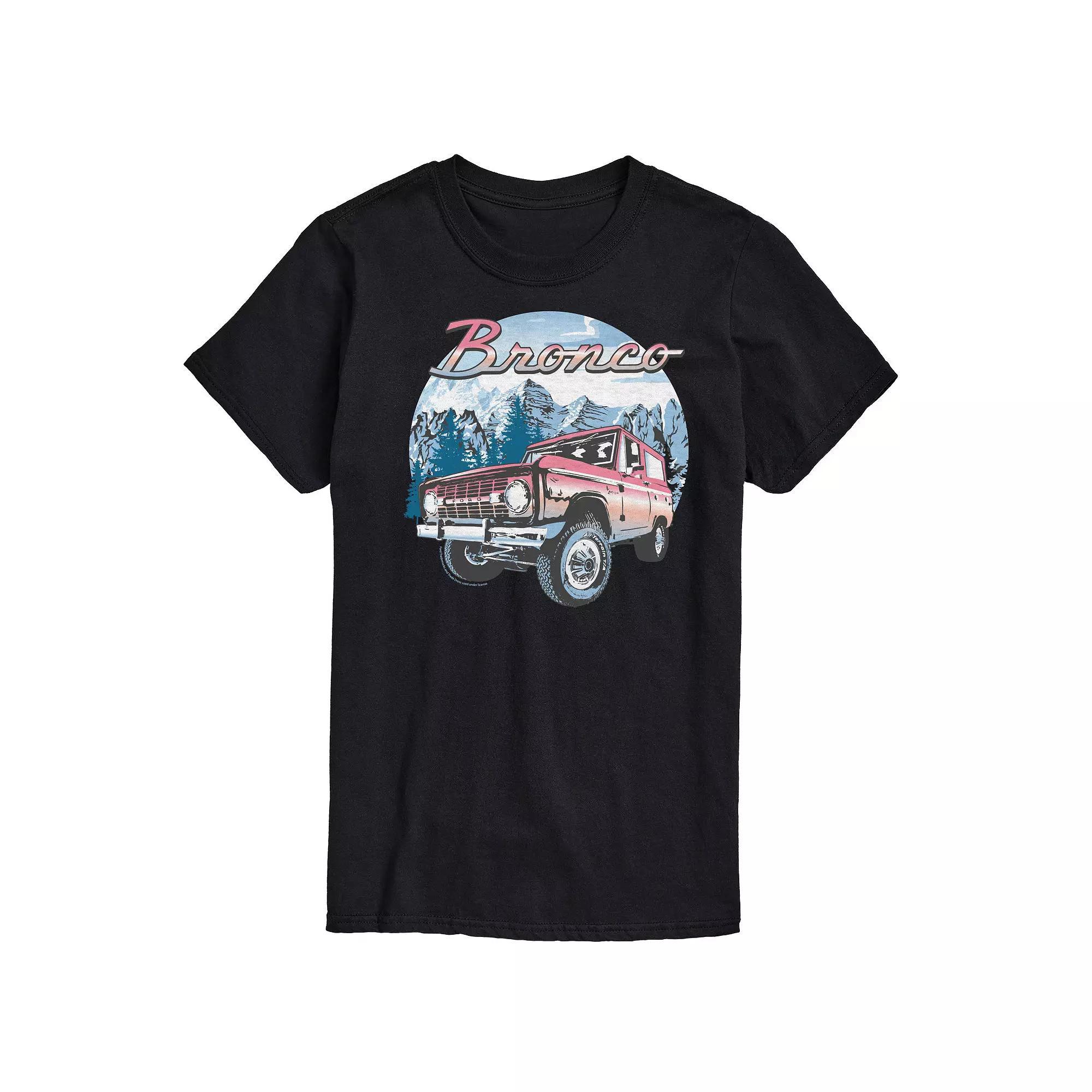 Men's Ford Bronco Snowy Mountains Graphic Tee, Size: XL, Black Product Image