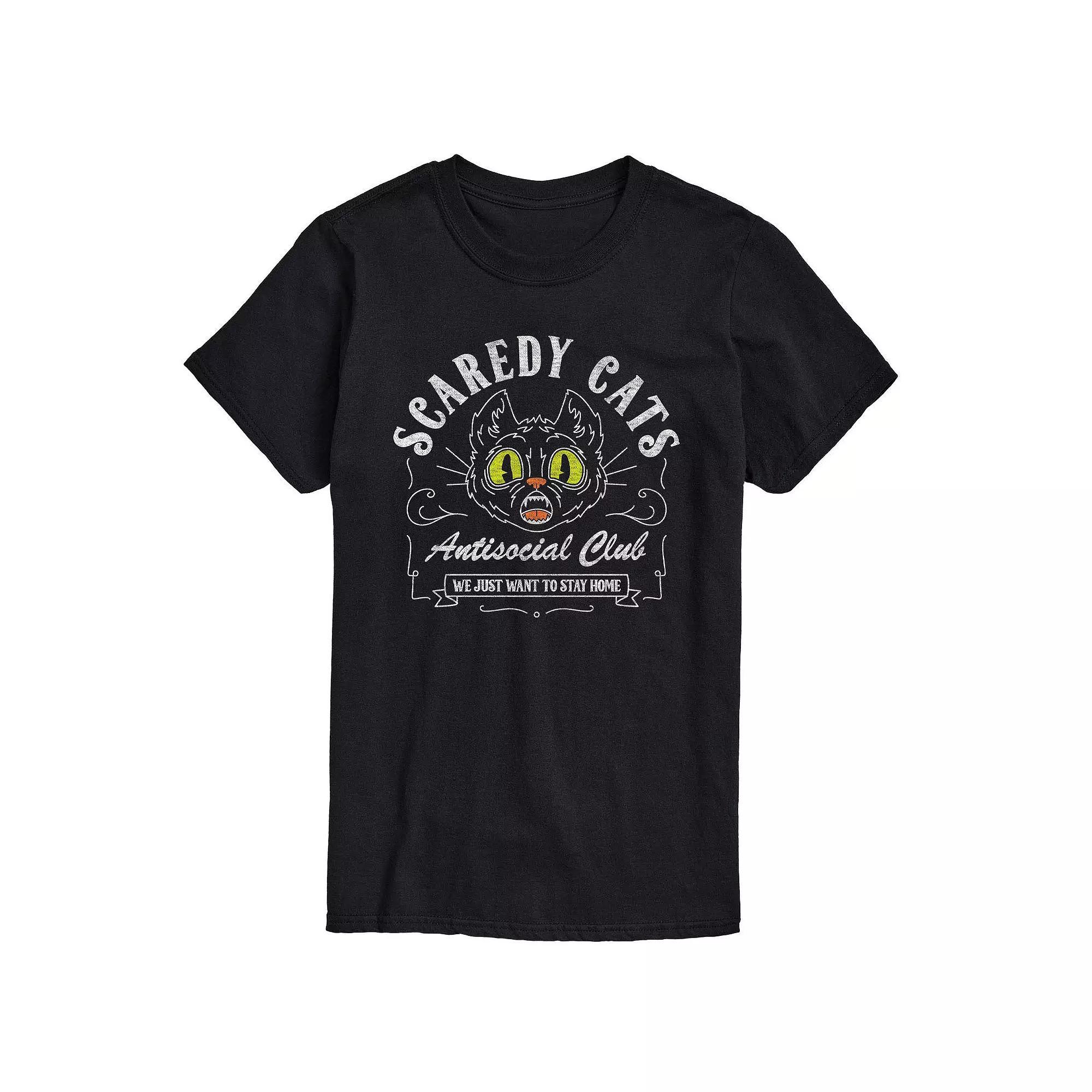 Big & Tall Scaredy Cats Tee, Men's, Size: 3XL Tall, Black Product Image