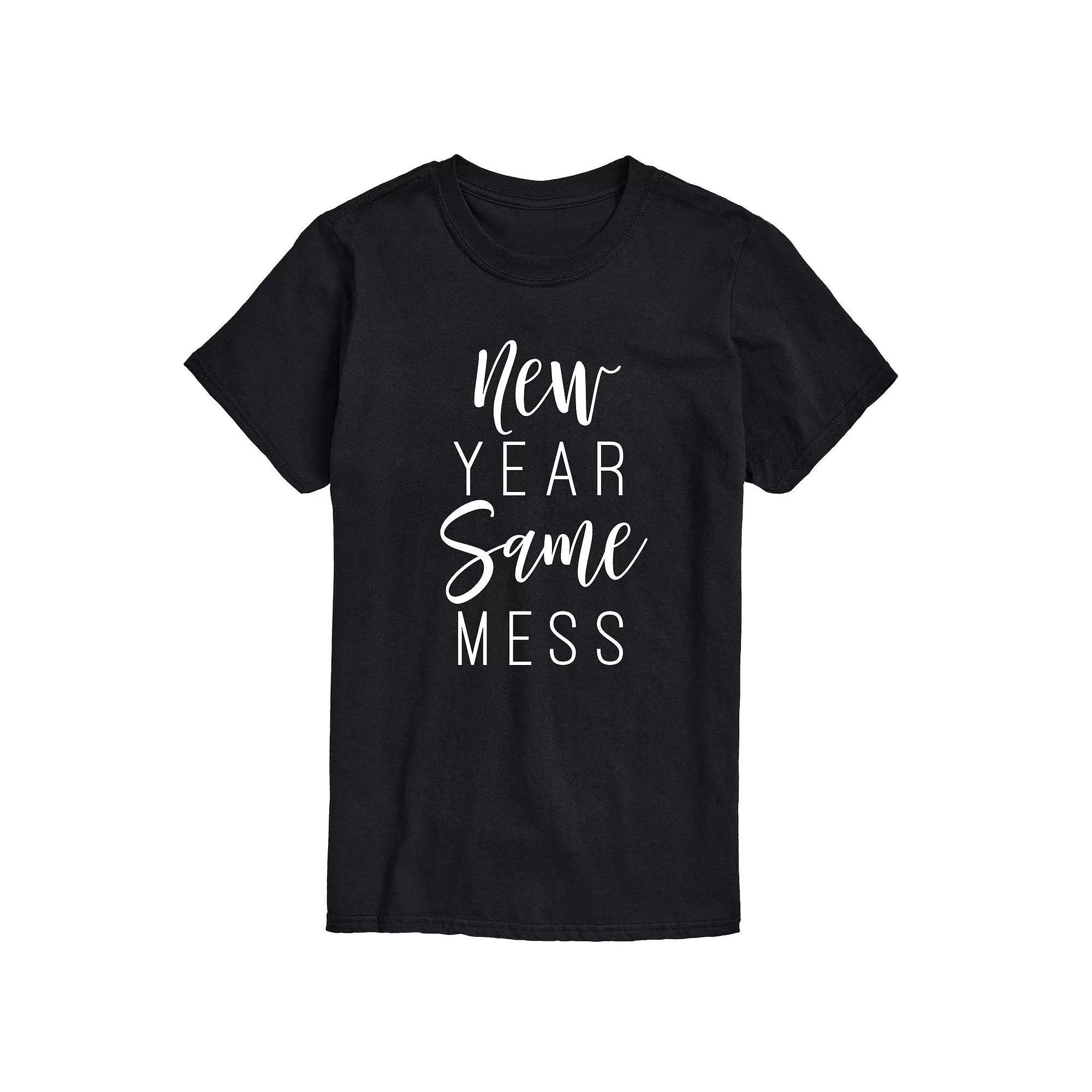 Big & Tall New Year Same Mess Tee, Men's,  Product Image