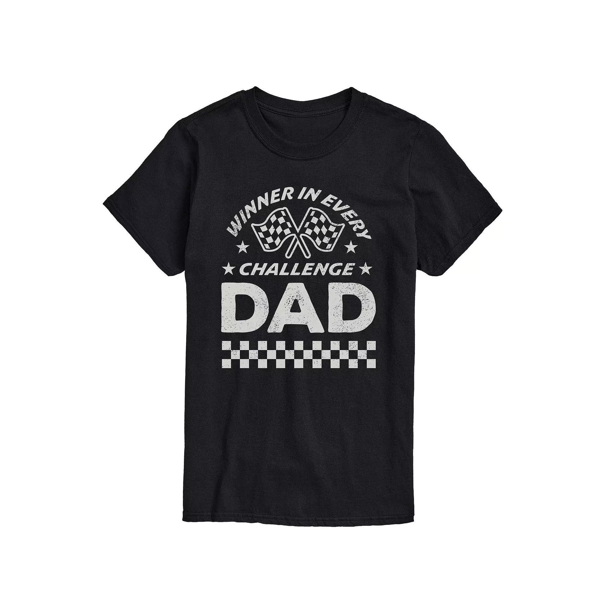 Big & Tall Winner In Every Challenge Dad Graphic Tee, Men's, Size: XL Tall, Black Product Image