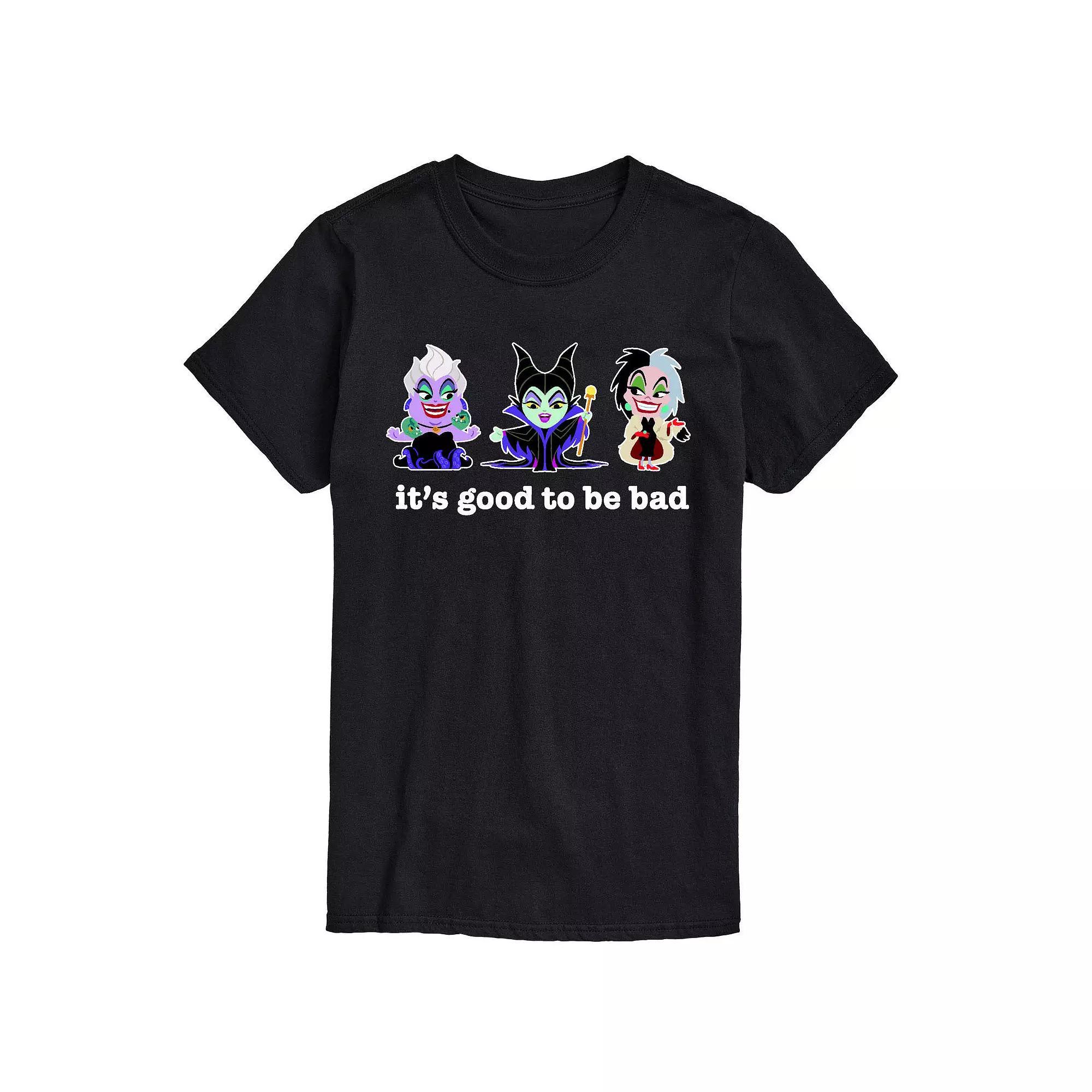 Disney Villains Men's Good To Be Bad Graphic Tee, Size: Medium, Black Product Image