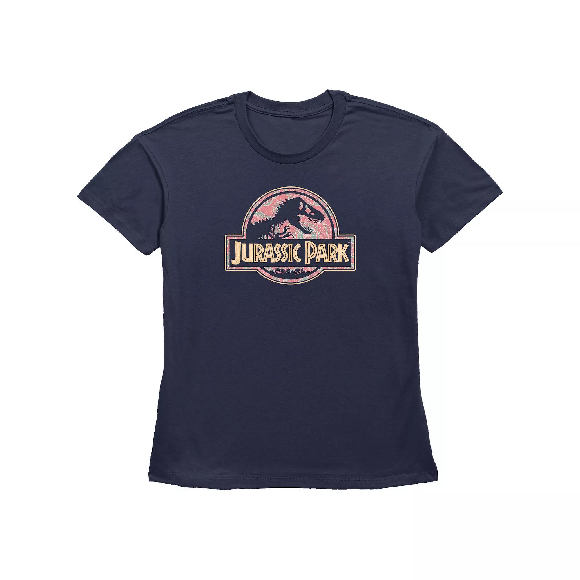 Women's Jurassic Park Floral Mandala Logo Graphic Tee, Girl's,  Product Image