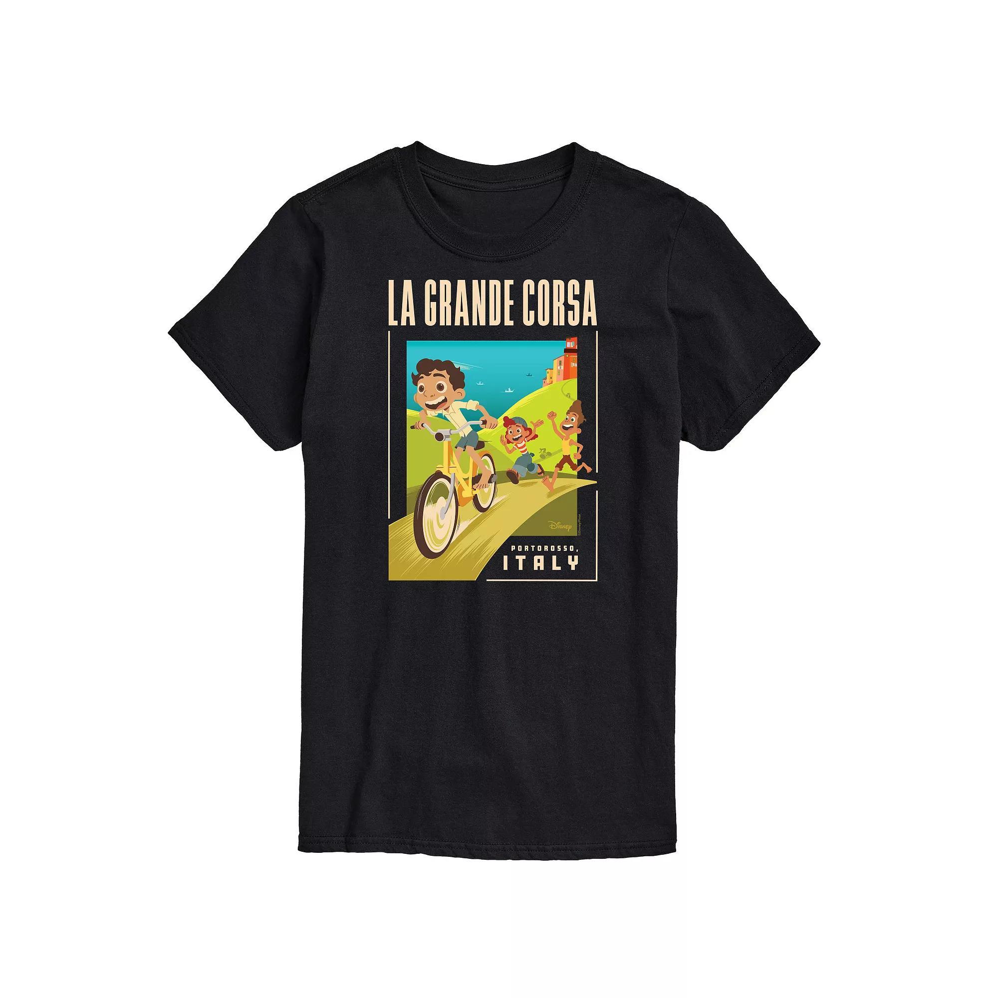 Disney's Luca Men's La Grande Postcard Graphic Tee,  Product Image