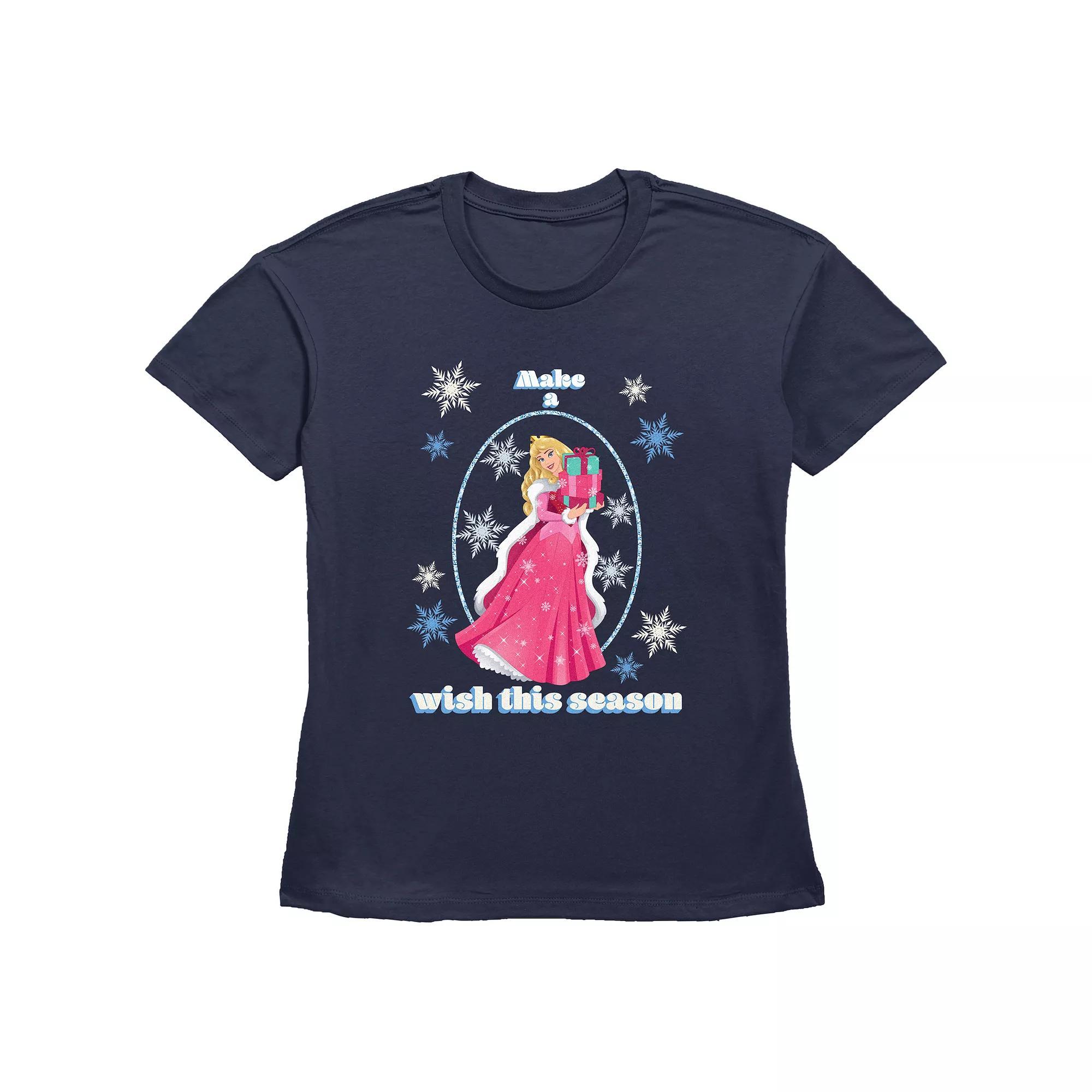 Disney Princess Sleeping Beauty Aurora Make A Wish This Season Women's Graphic Tee,  Product Image