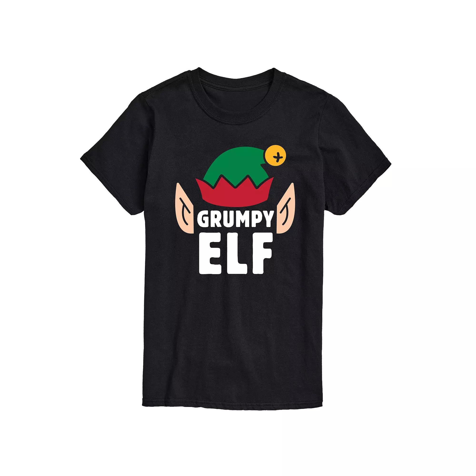 Big & Tall Grumpy Elf Tee, Men's, Size: 5XB, Black Product Image