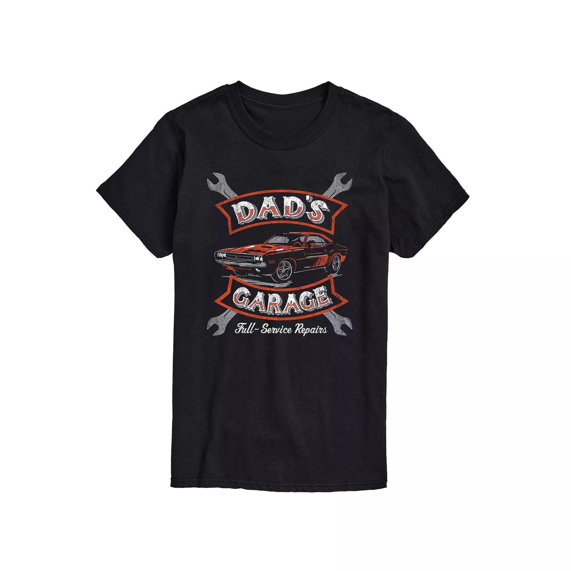 Big & Tall Dad's Garage Graphic Tee, Men's, Size: 4XL Tall, Black Product Image