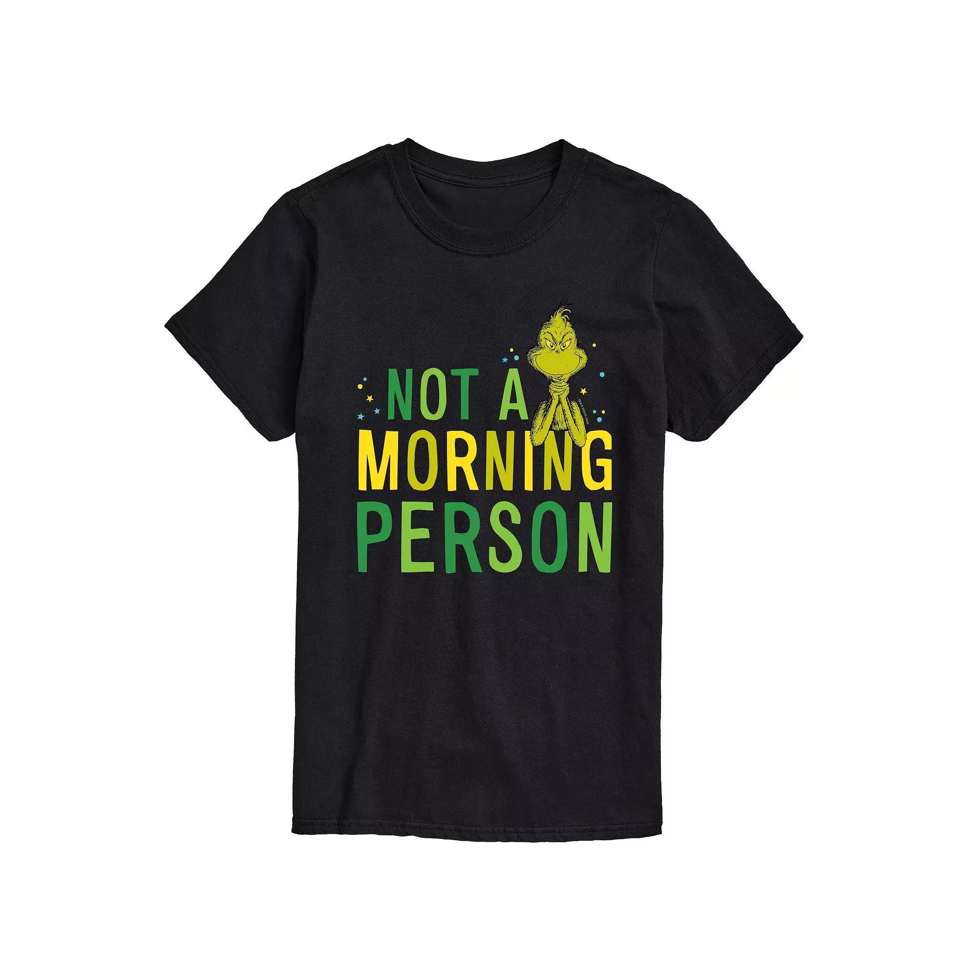 Big & Tall Dr. Seuss Grinch Not A Morning Person Graphic Tee, Men's,  Product Image