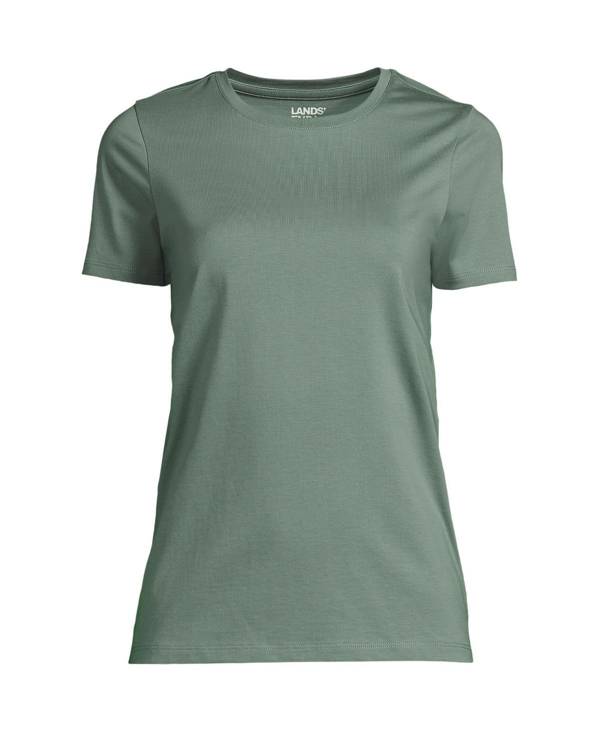 Lands End Womens Relaxed Supima Cotton Crew Neck T-Shirt Product Image