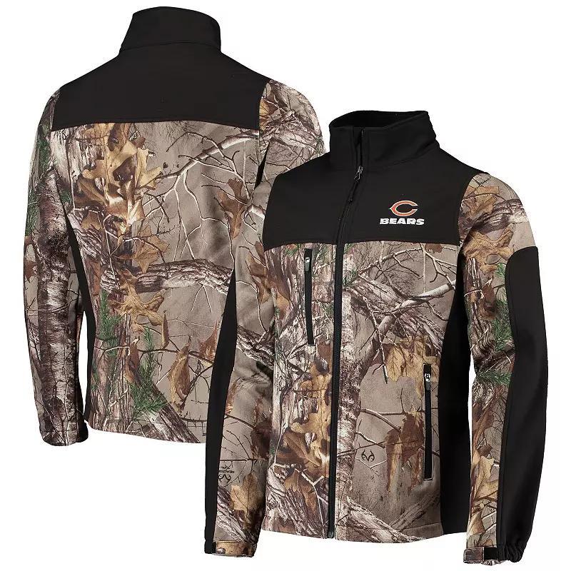 Men's Dunbrooke Realtree Camo/Black Chicago Bears Circle Hunter Softshell Full-Zip Jacket, Size: 2XL, Green Product Image
